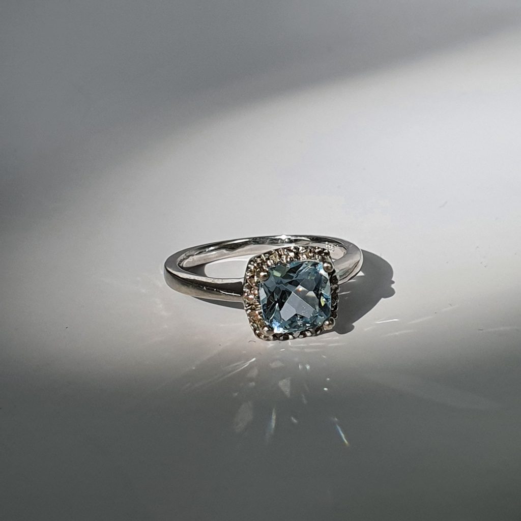 Grosse Bague Argent Vintage Rose - Éternel Vintage