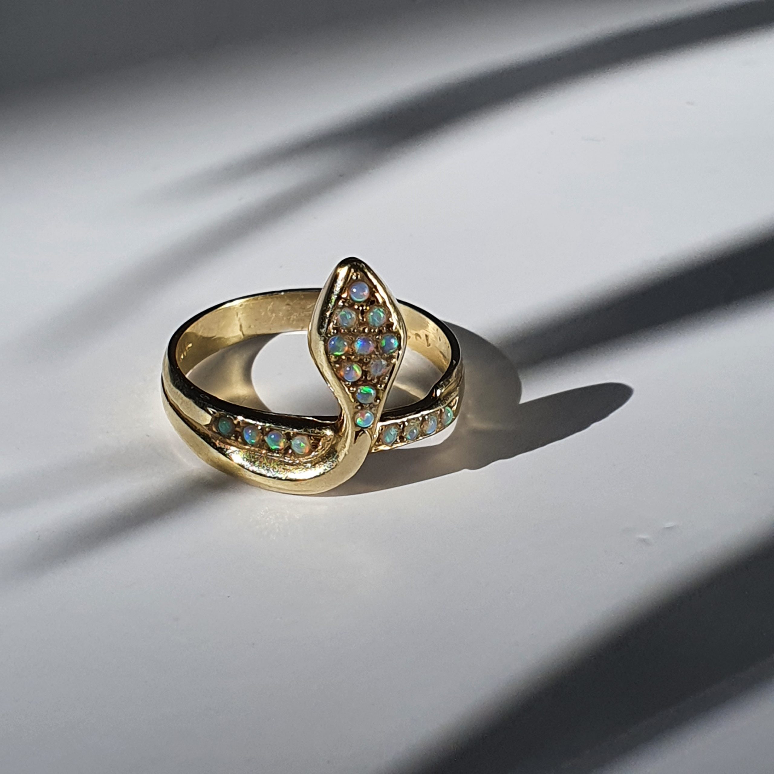 Glow Stone Ring, Genuine Opal, Australian Opal Ring | Decazi