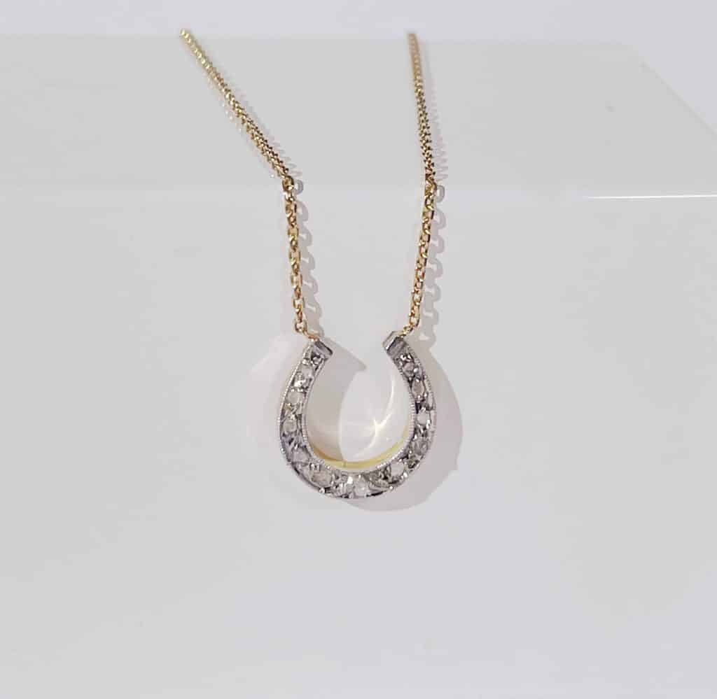 Pendentif Fer à Cheval Naples En Argent émaillé - Exploitargeti - 14x19 Mm