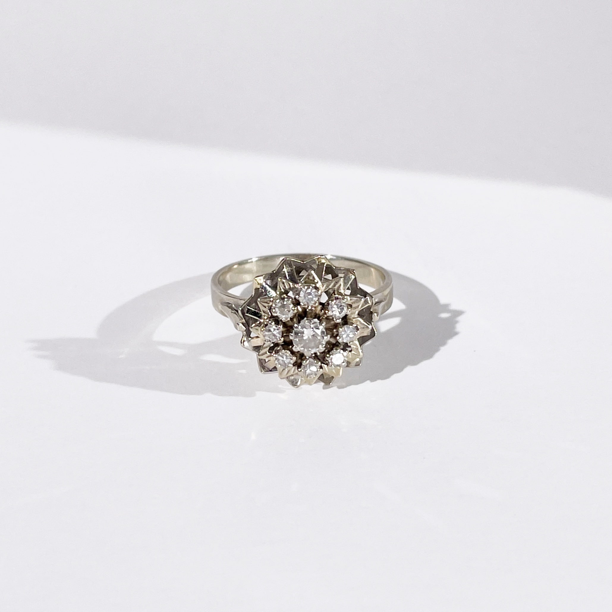 Vintage White Gold Diamond Ring 1