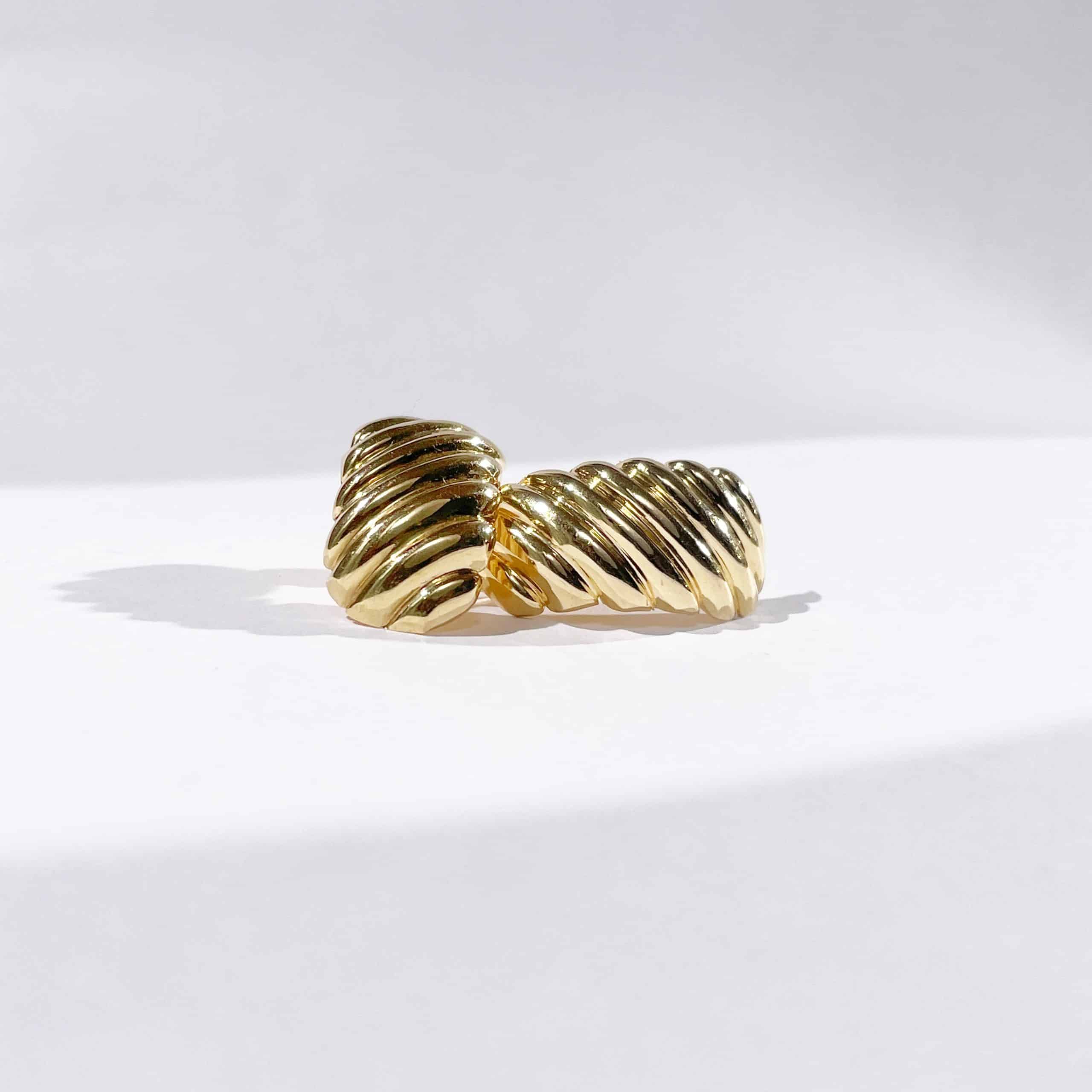 Vintage Gol Gadroon Earrings 1