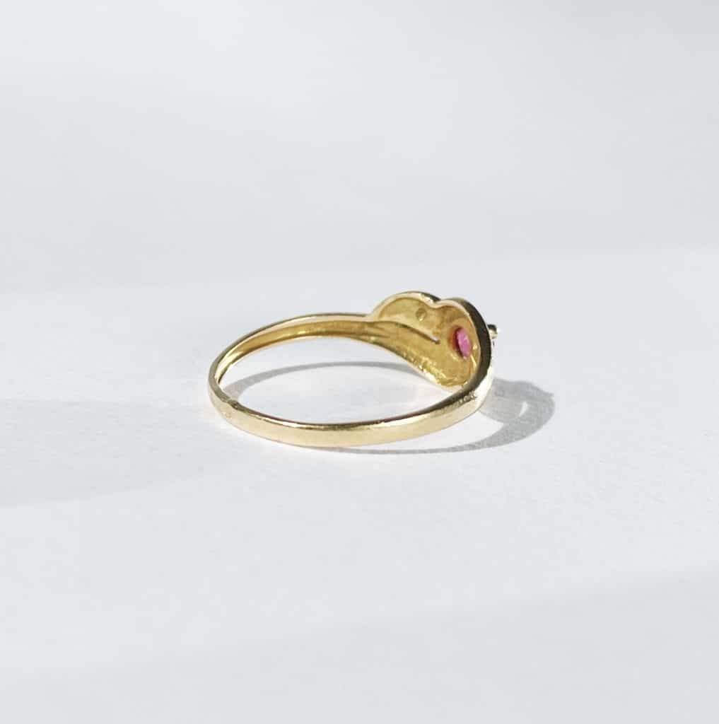 Vintage gold ruby ring 