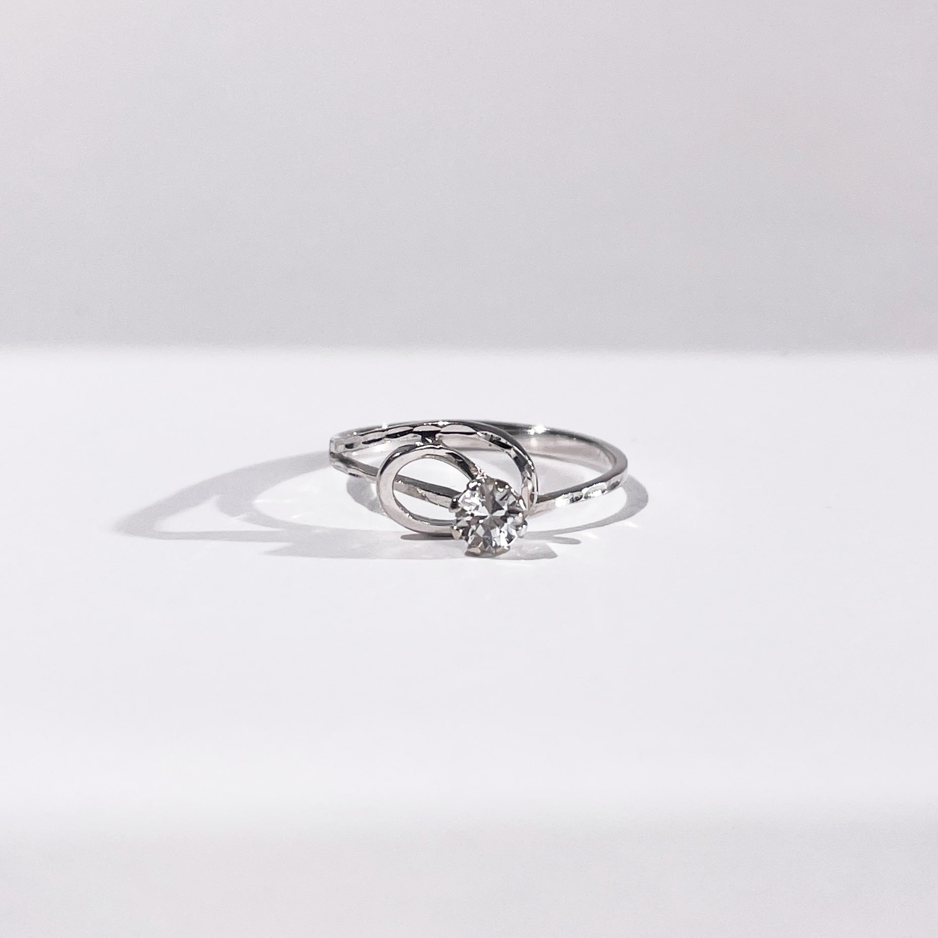 Vintage White Gold Solitaire Ring 1