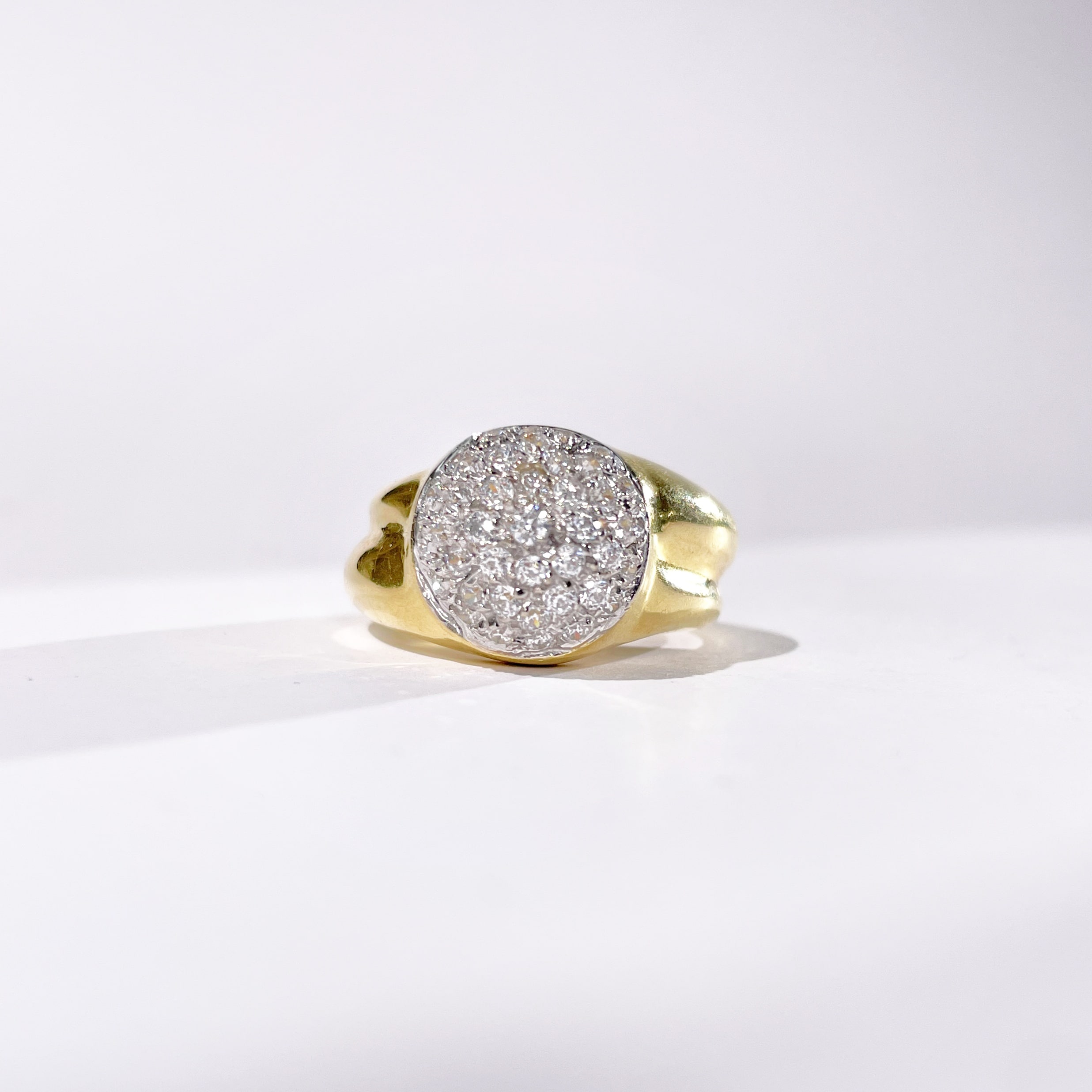 Vintage Gold Pavé Dome Ring 1 (2)