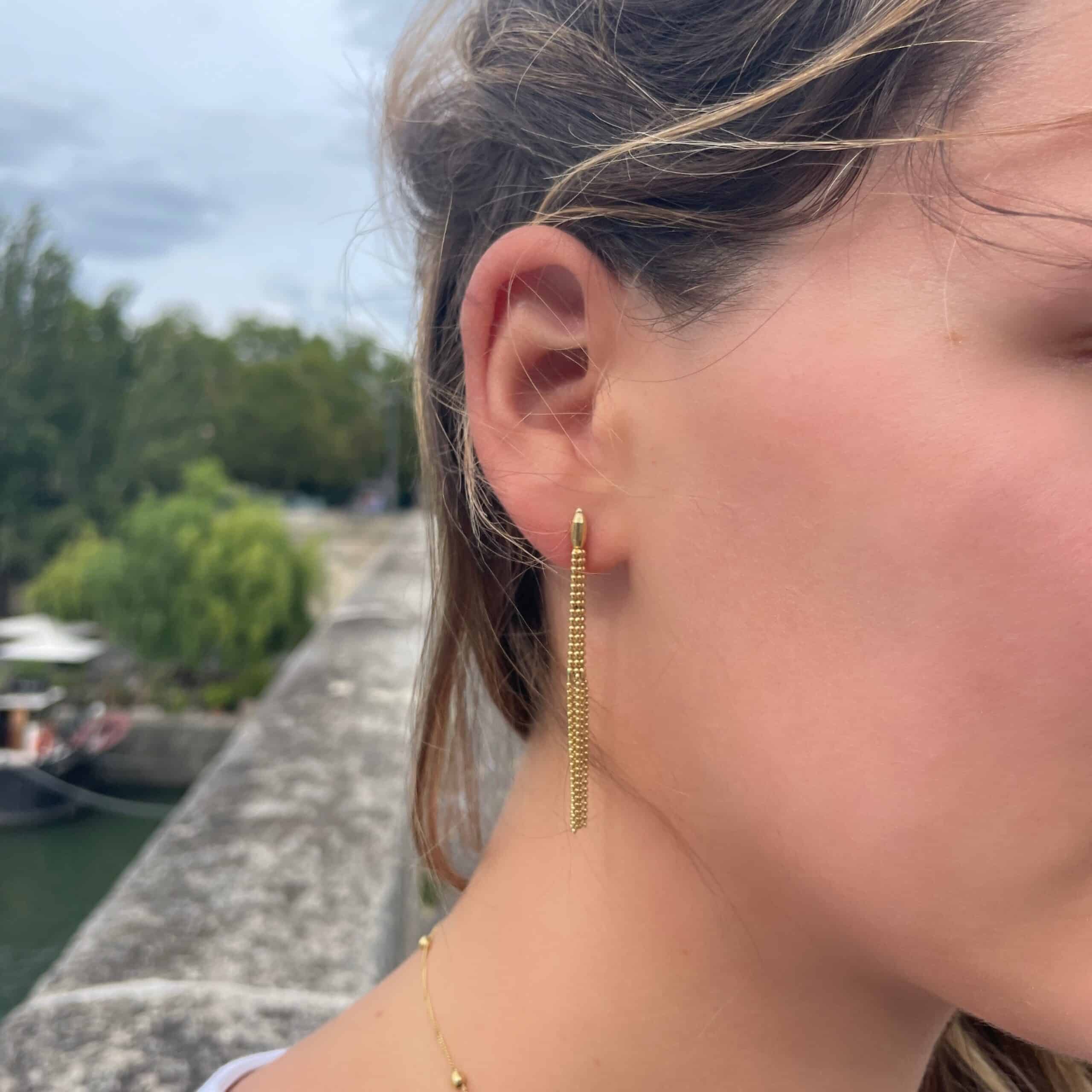 Sylvie Hoop Earrings in Gold