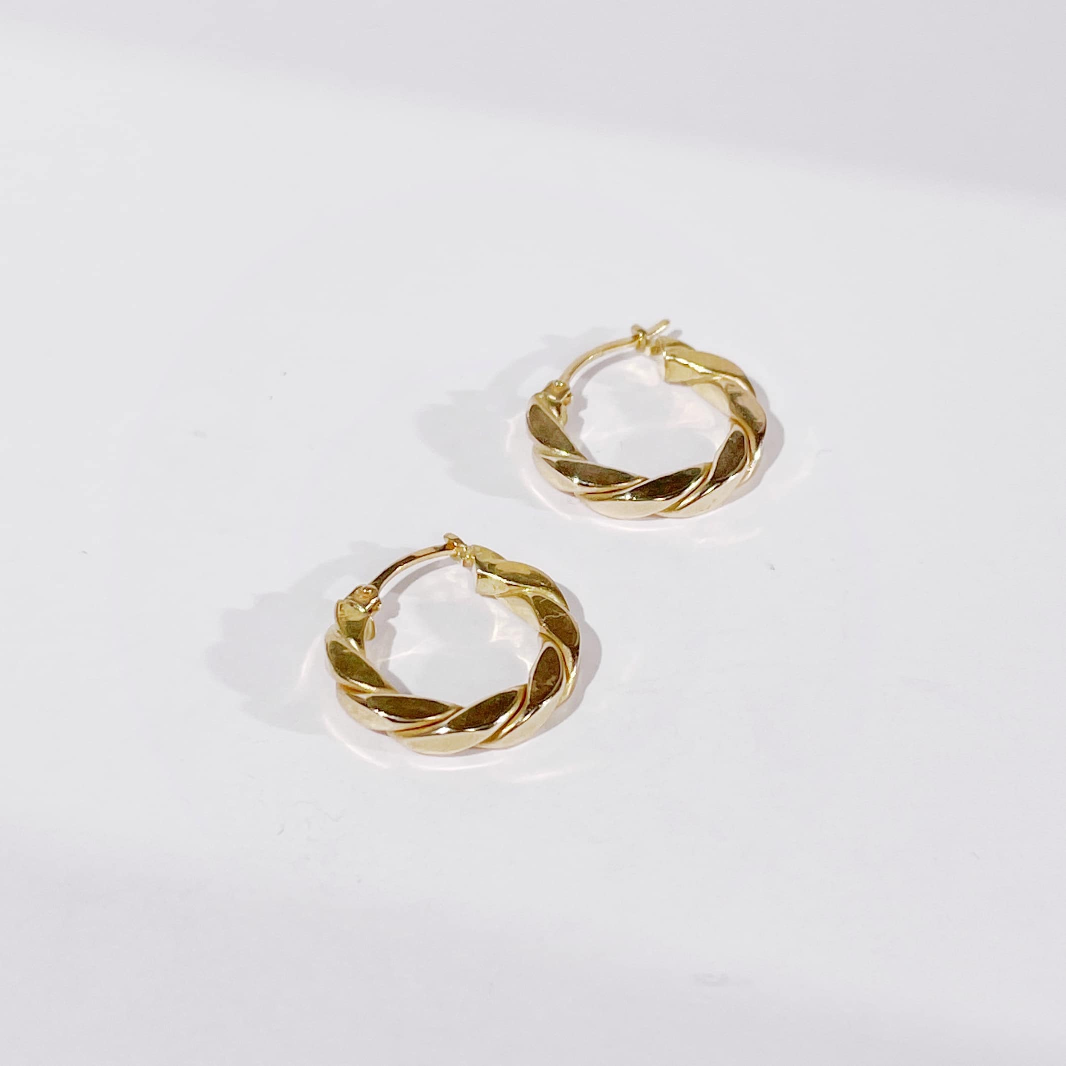 Gold hoop earrings 