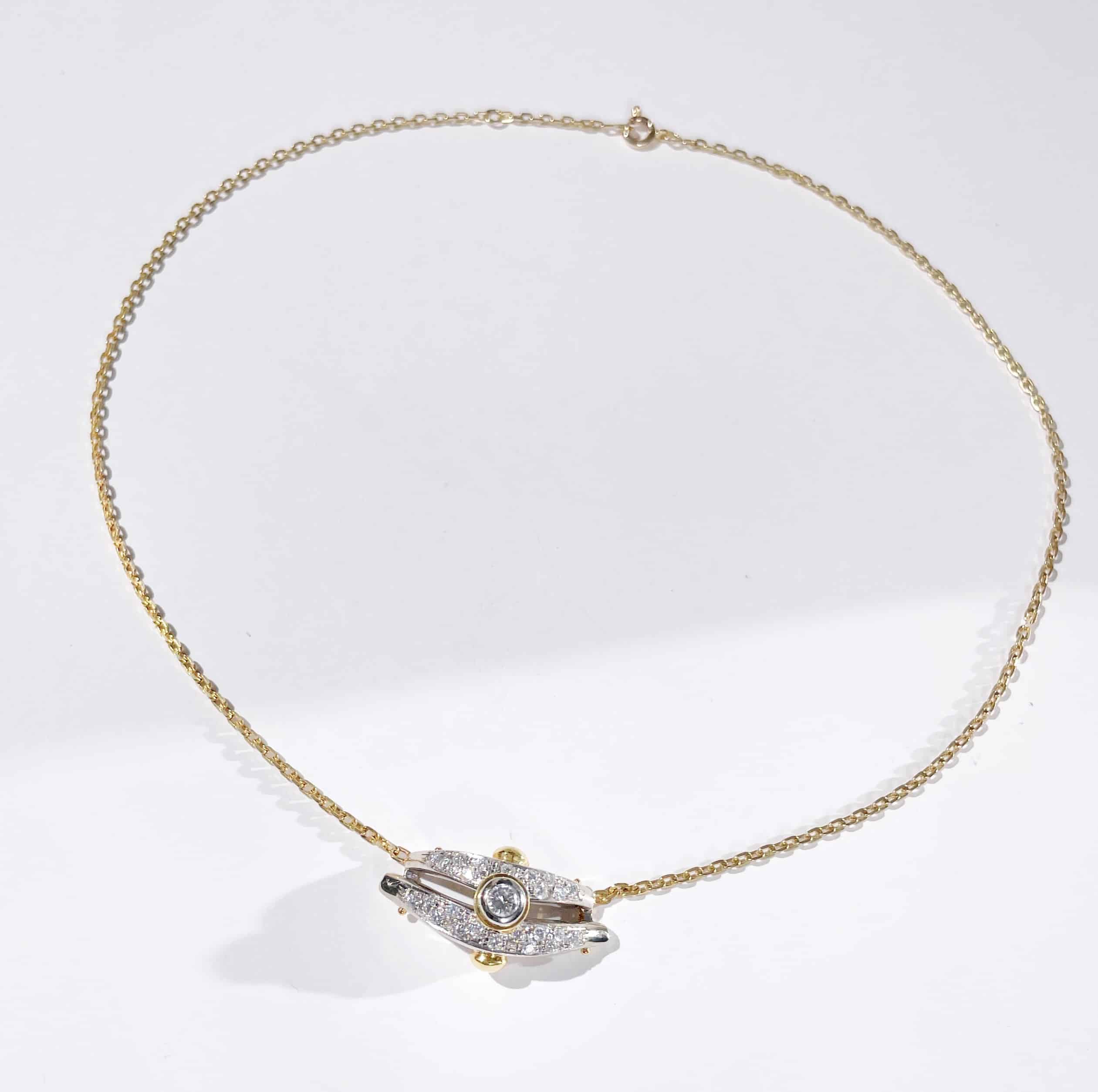 Vintage Gold Diamond Necklace 3