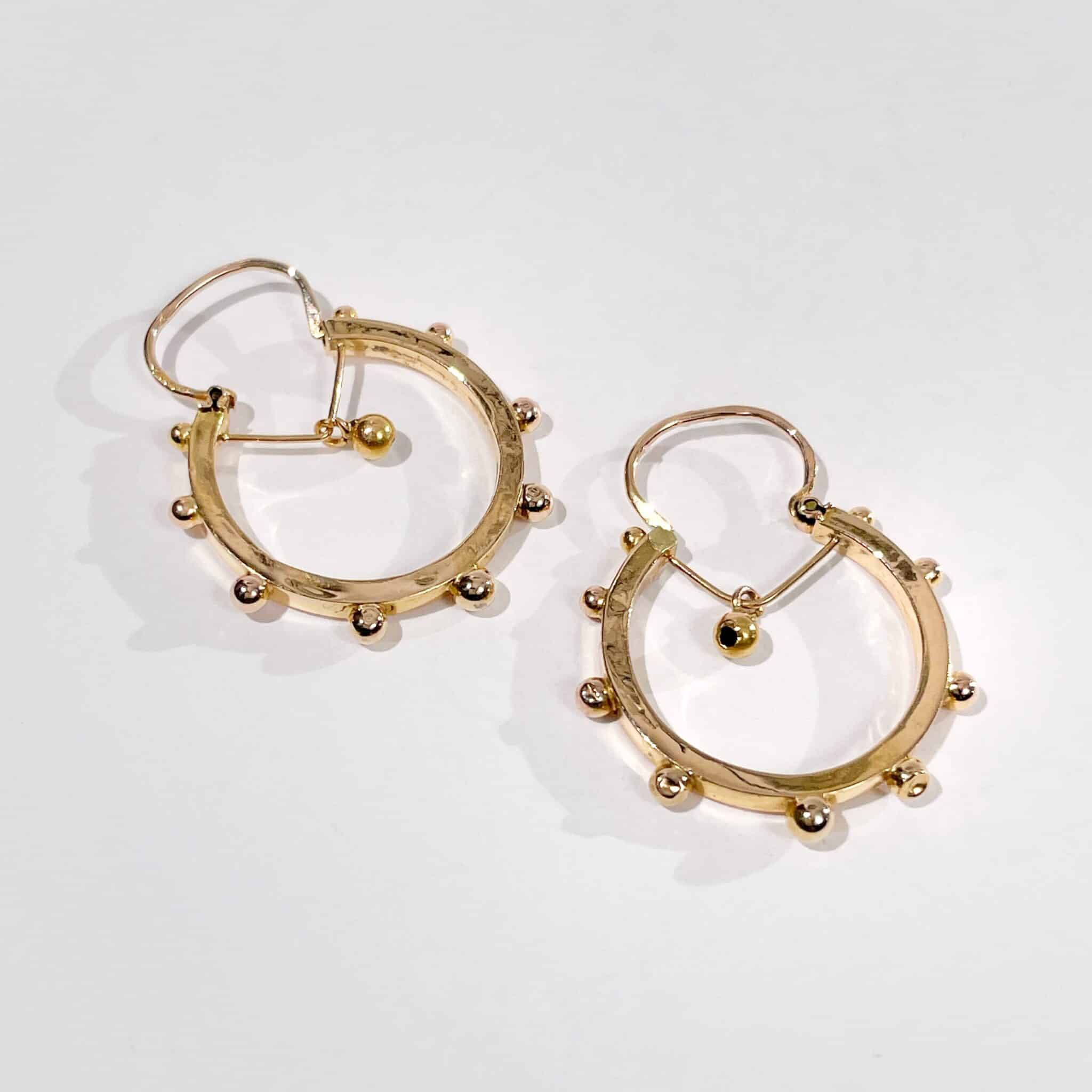 Orecchini Savoiardi BOBIJOO JEWELRY - 25 Mm, Per Bambino E Adulto, Colore Rosa Oro Con Zaffiro