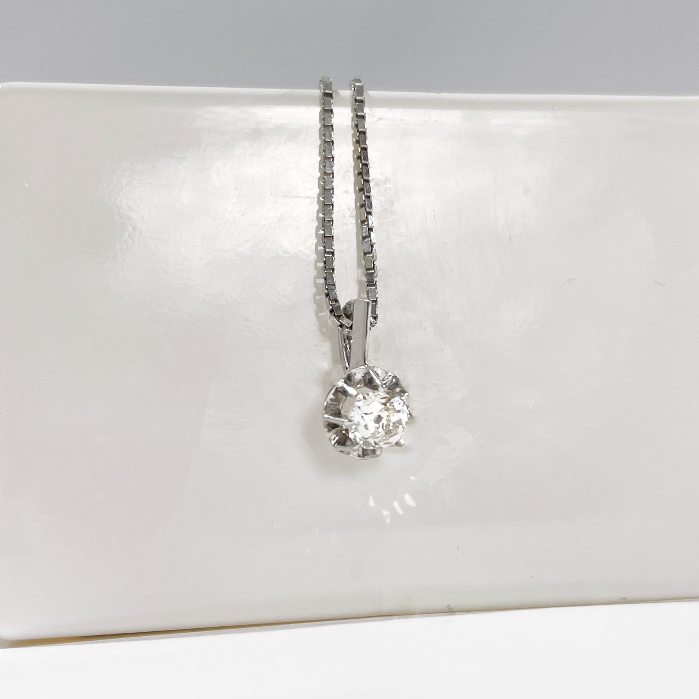 Vintage Diamond Solitaire Pendant 5