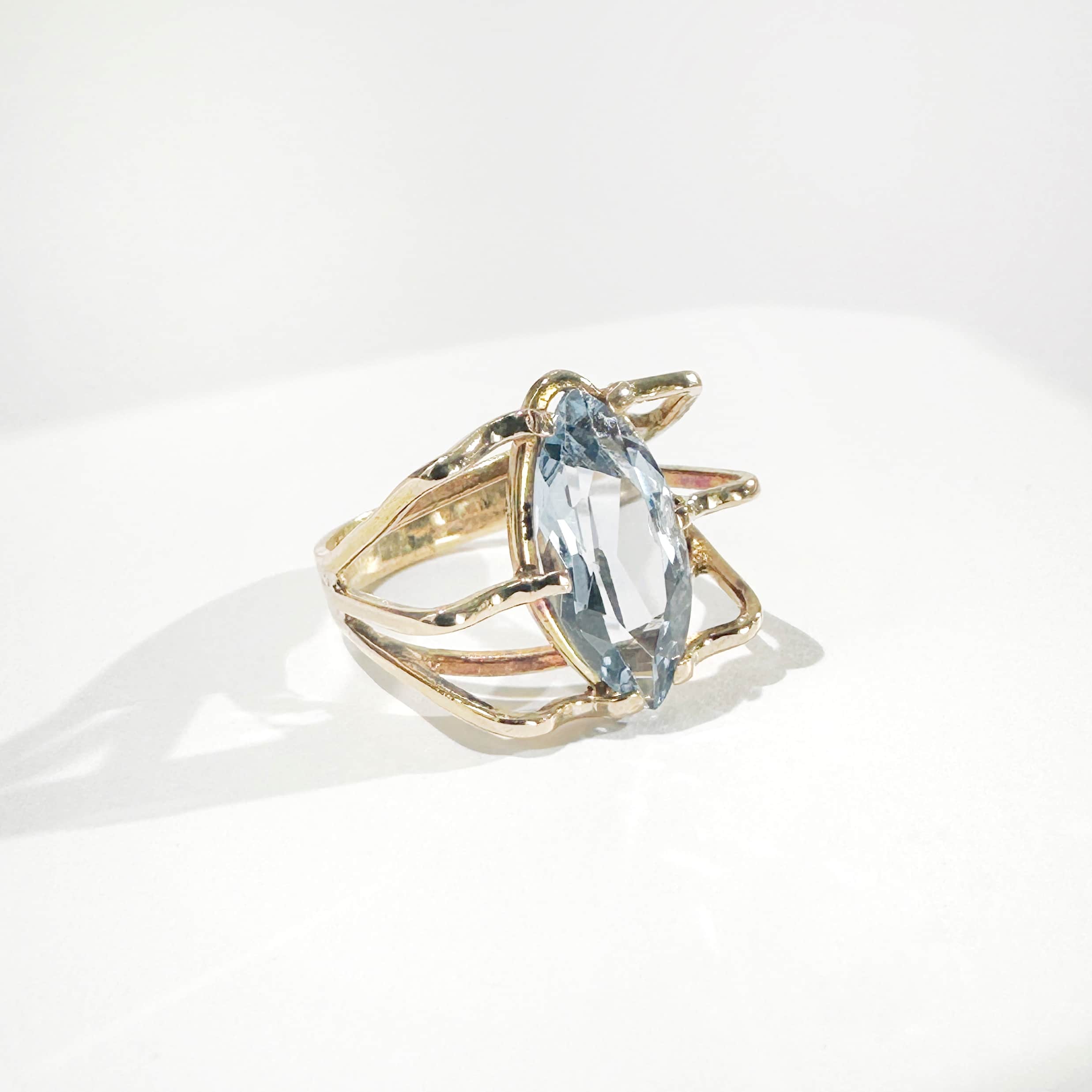 Vintage Gold Aquamarine Ring 10