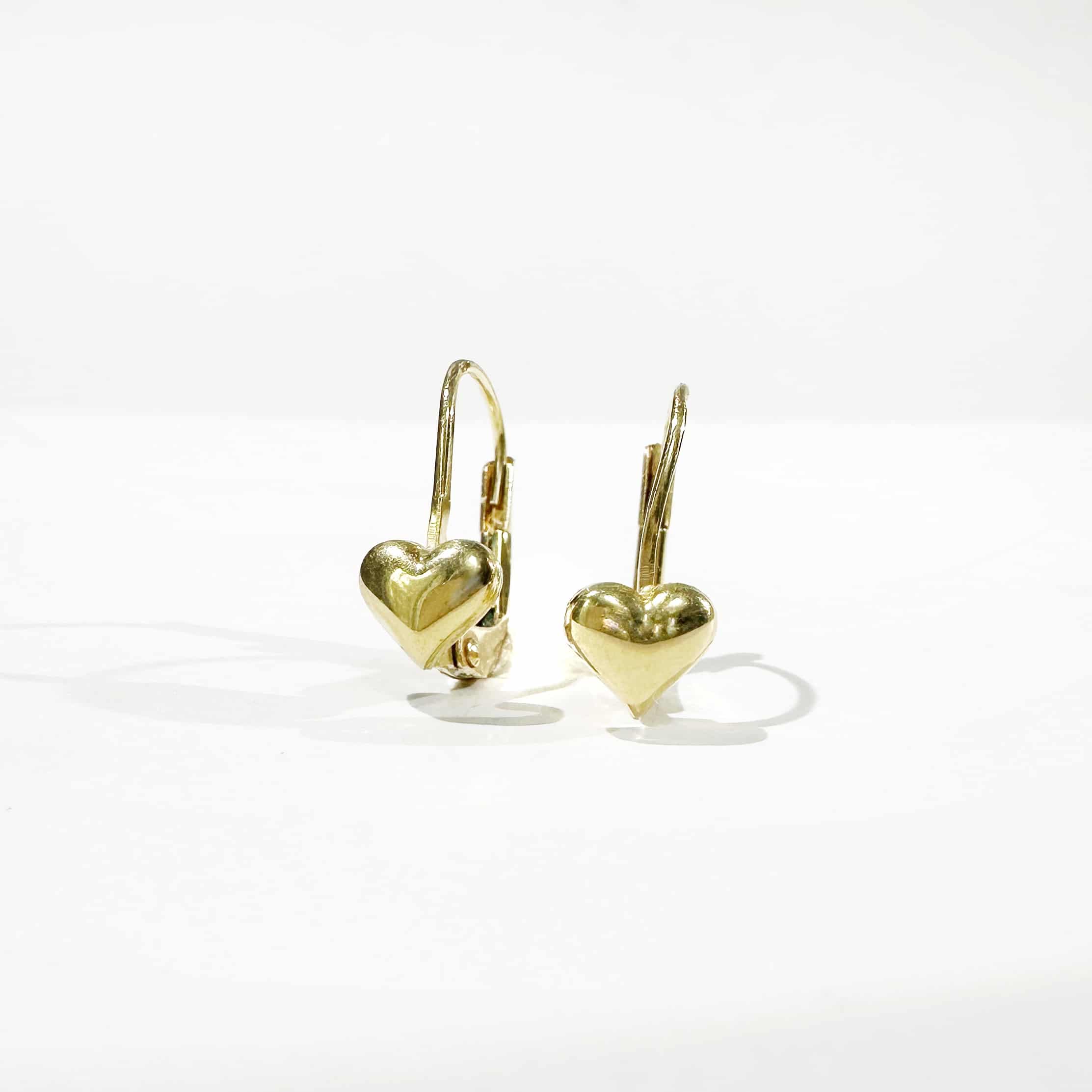 Vintage Gold Heart Earrings 8