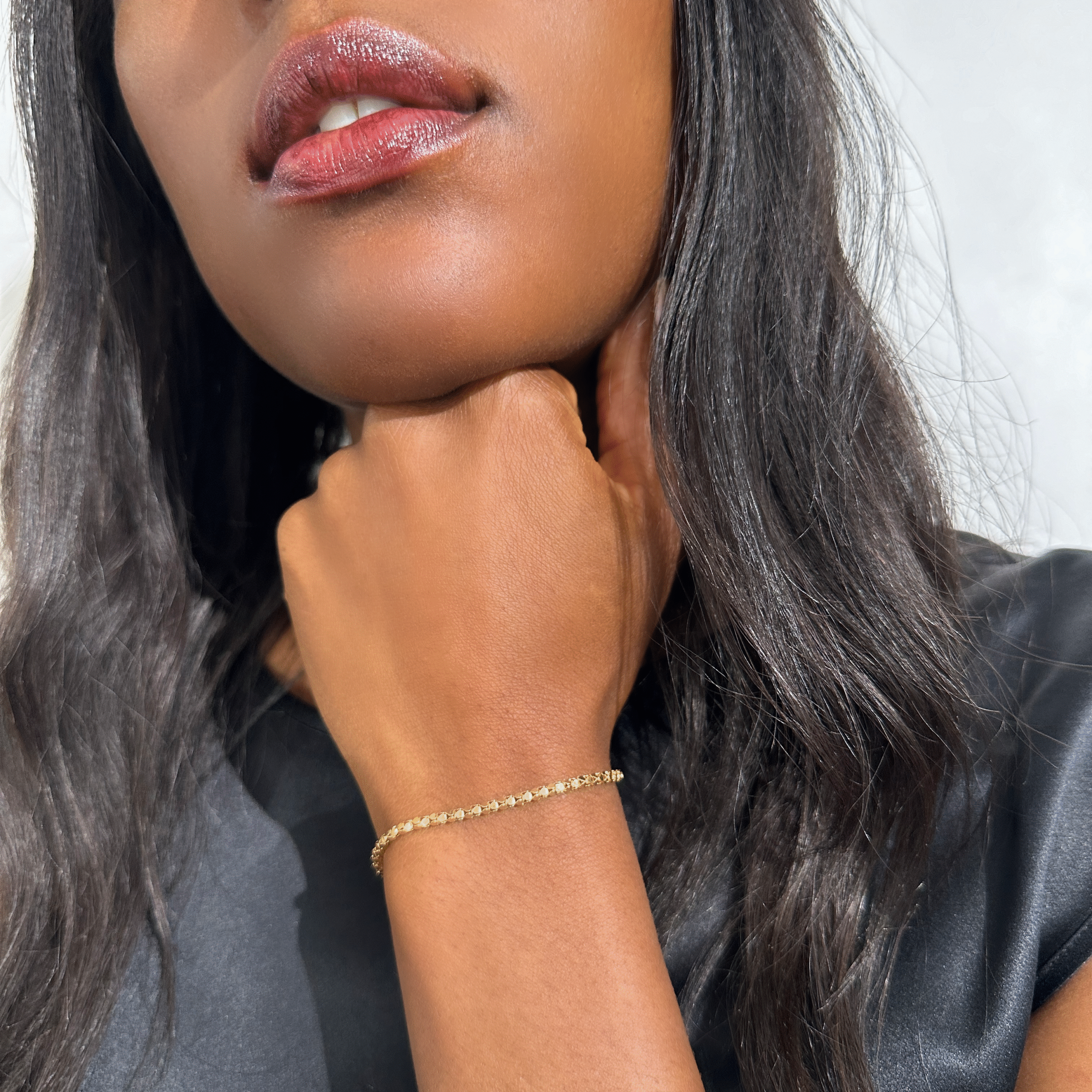 Vintage Diamond Mesh Gold Bracelet 9