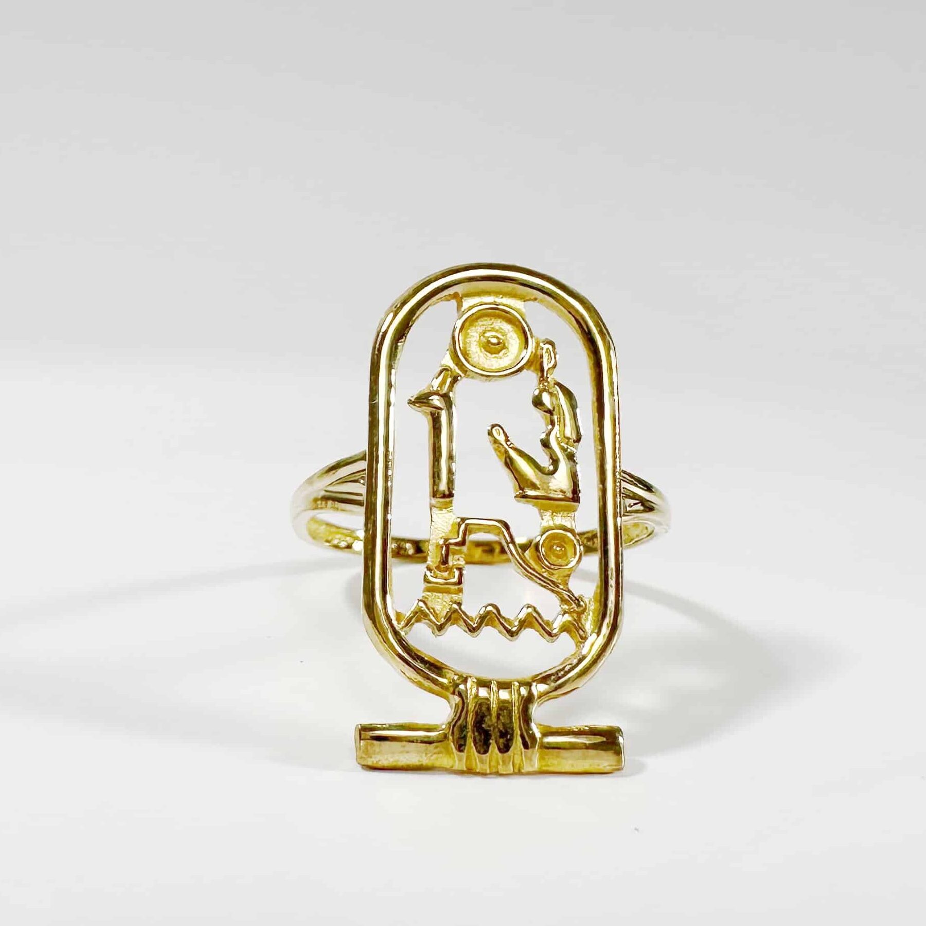 Vintage Gold Cartouche Ring 1