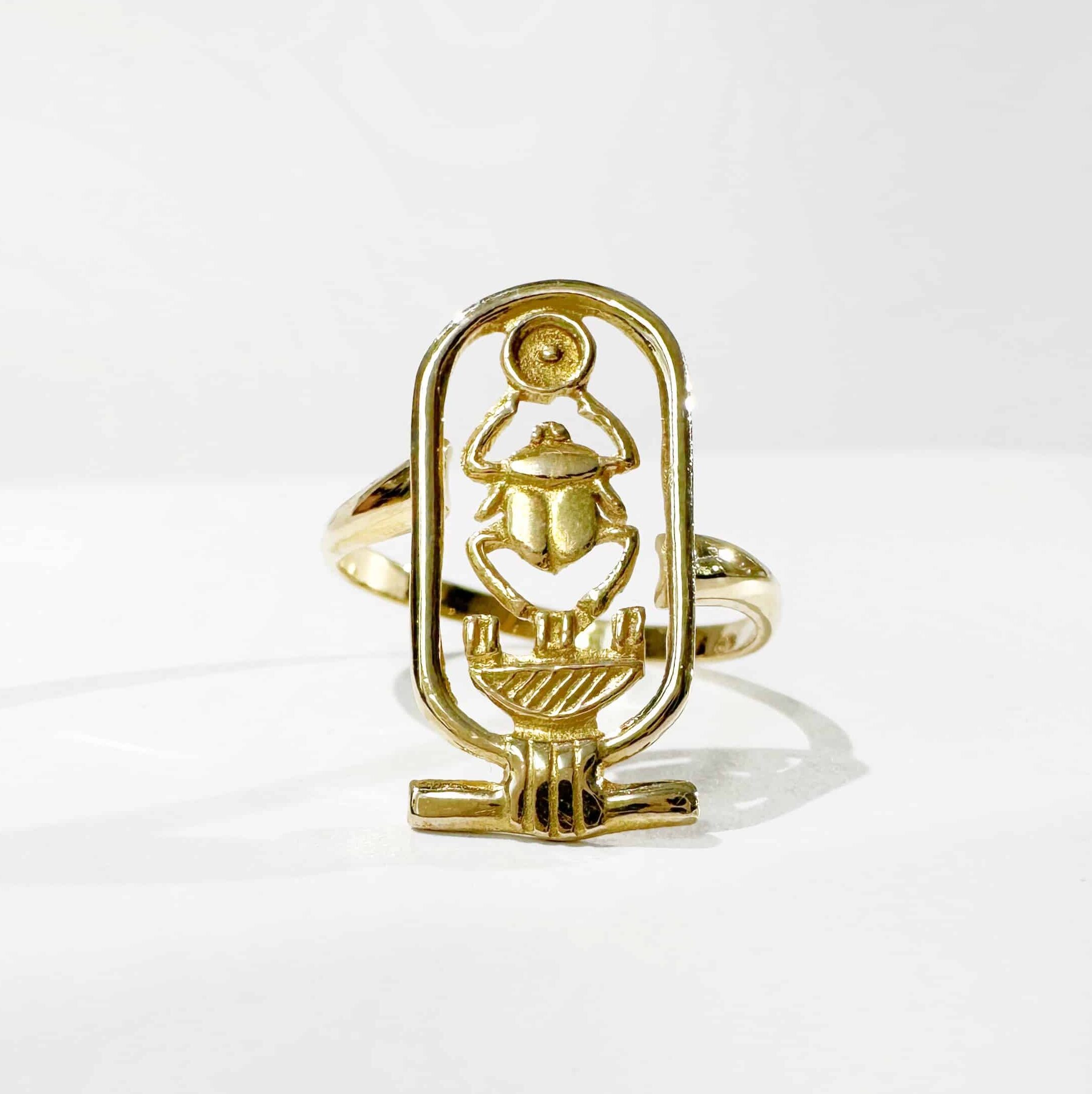 Vintage Gold Egyptian Cartouche Ring 1