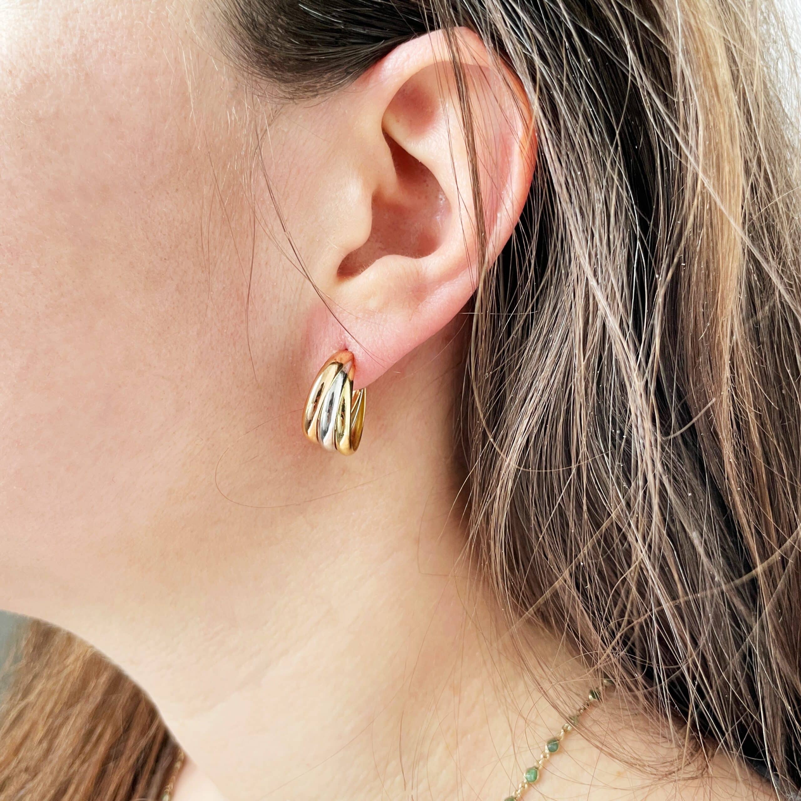 Vintage Gold Hoop Earrings 8