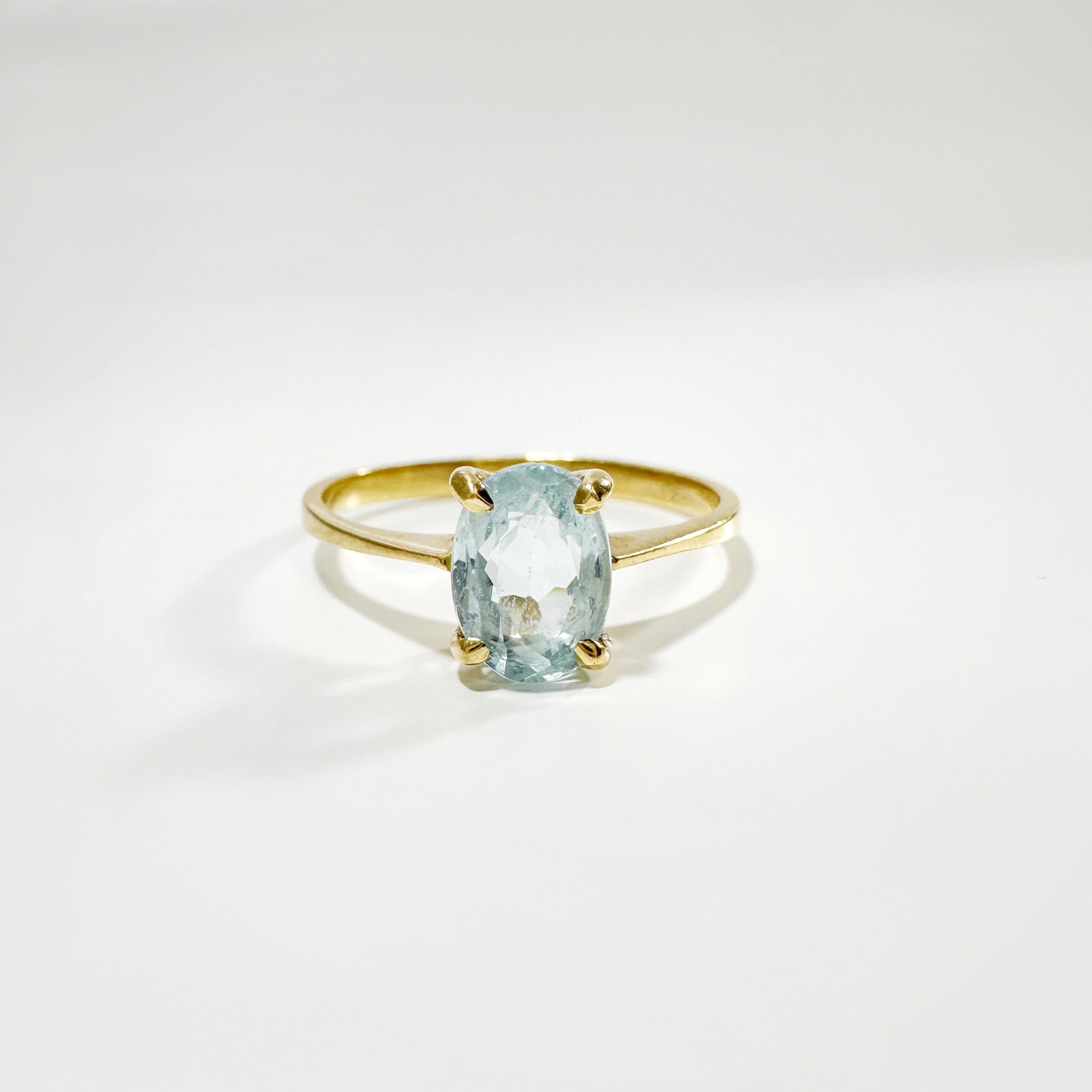 Vintage Gold Aquamarine Ring 5