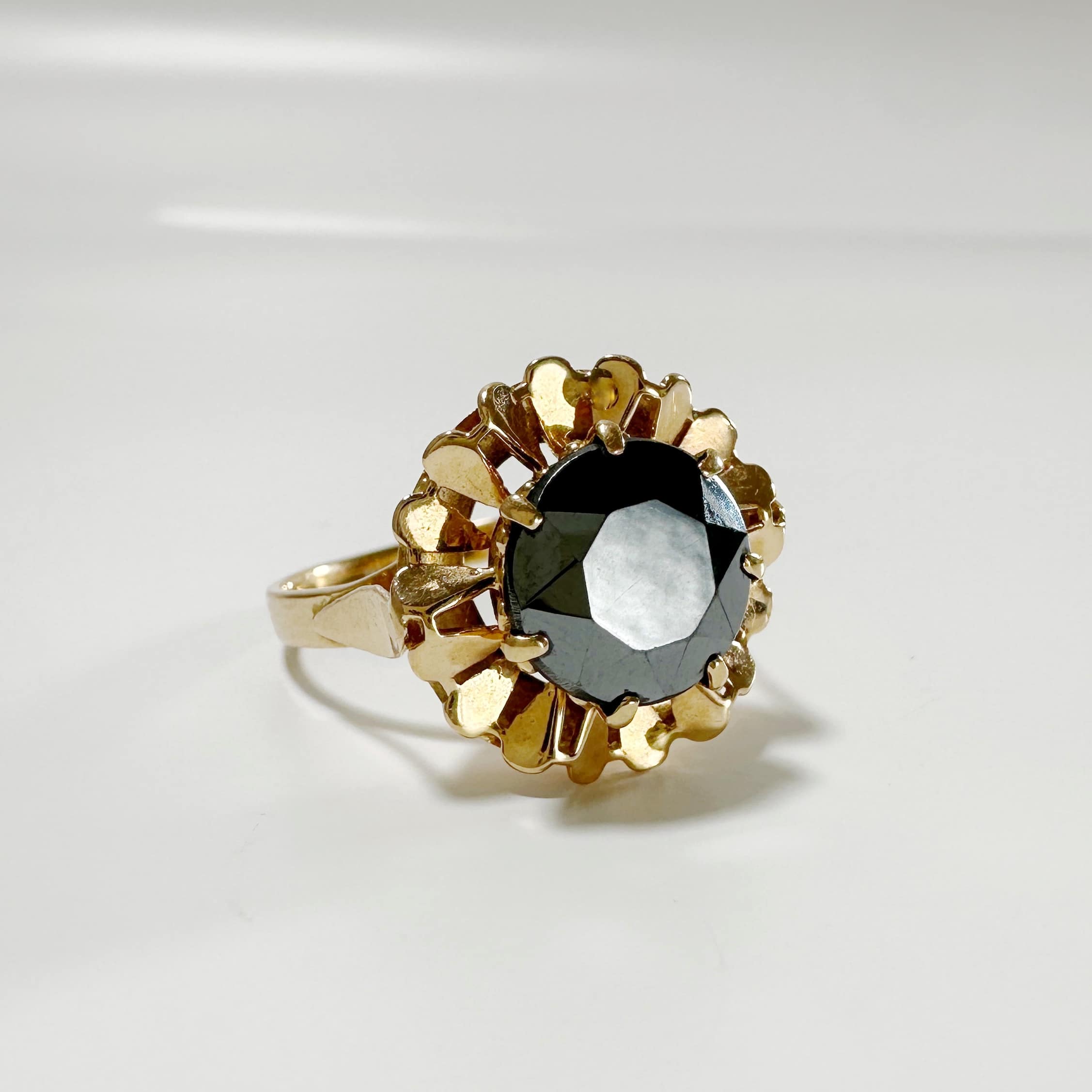 Vintage Gold Hematite Ring 2