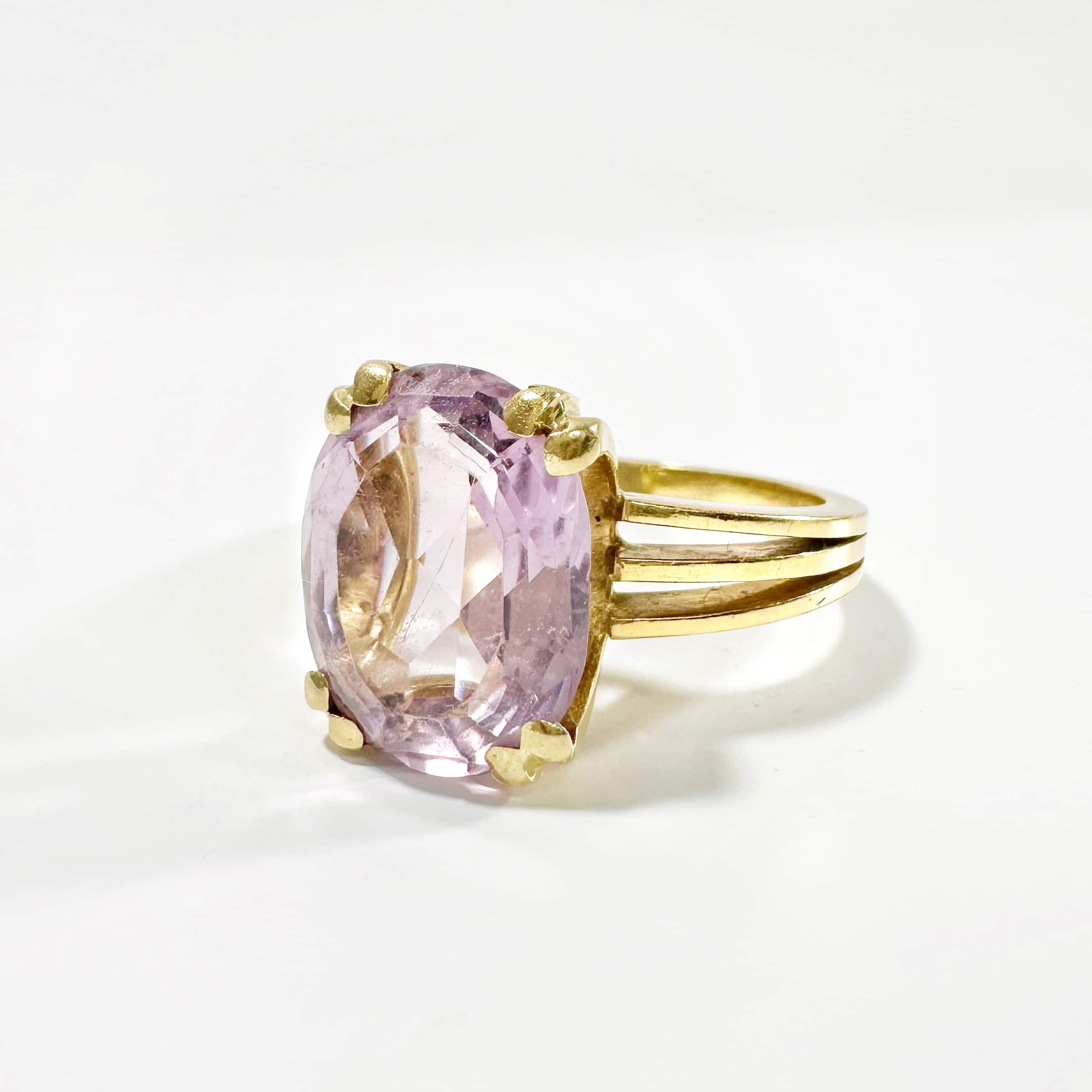 Vintage Gold Amethyst Ring 10