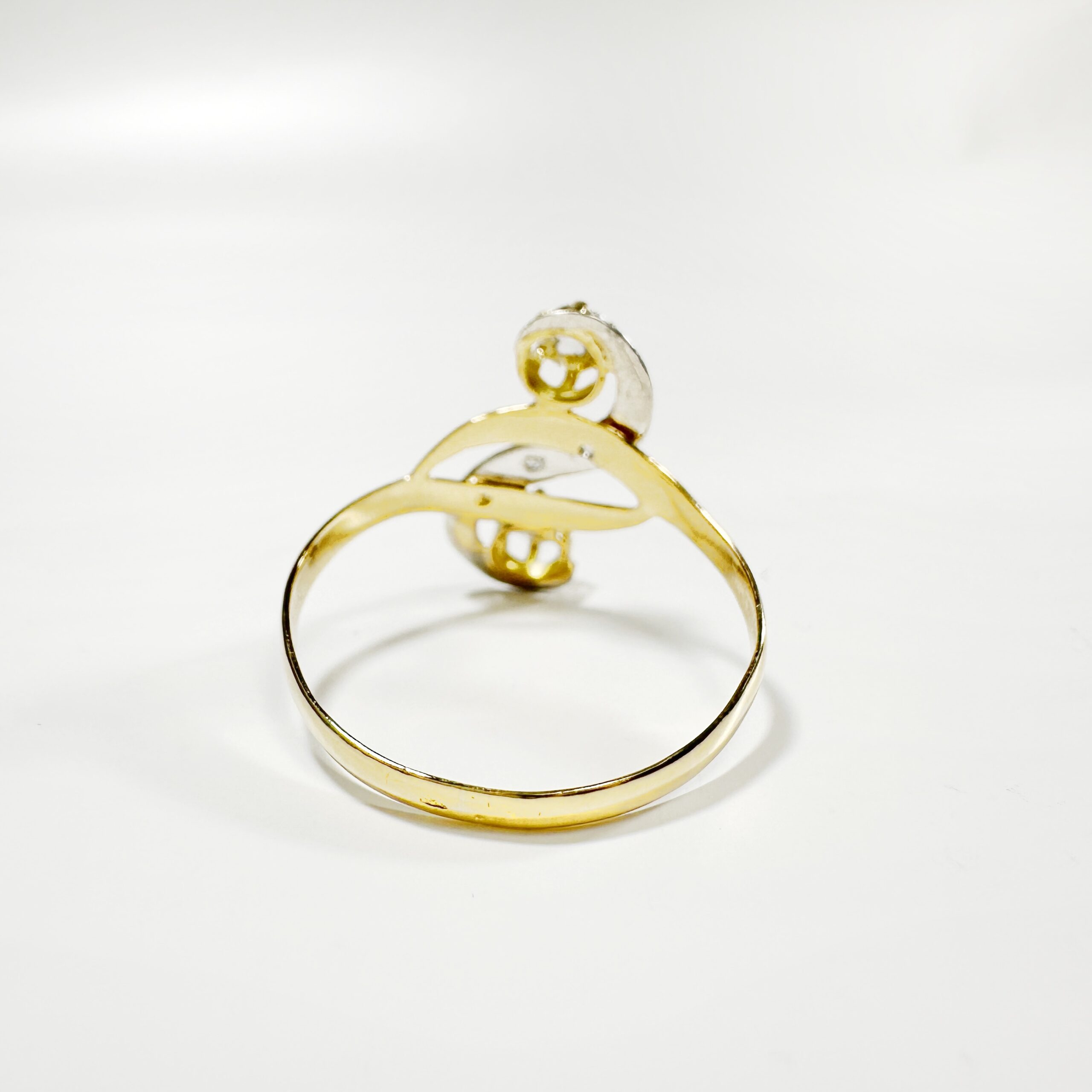 Vintage Art Nouveau Gold Diamond Ring 5