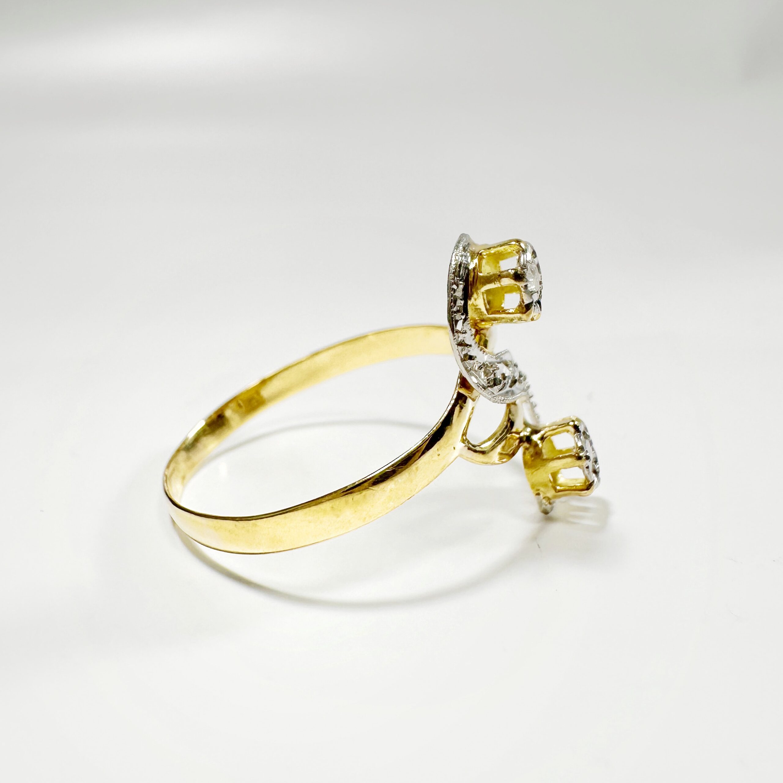 Vintage Art Nouveau Gold Diamond Ring 6