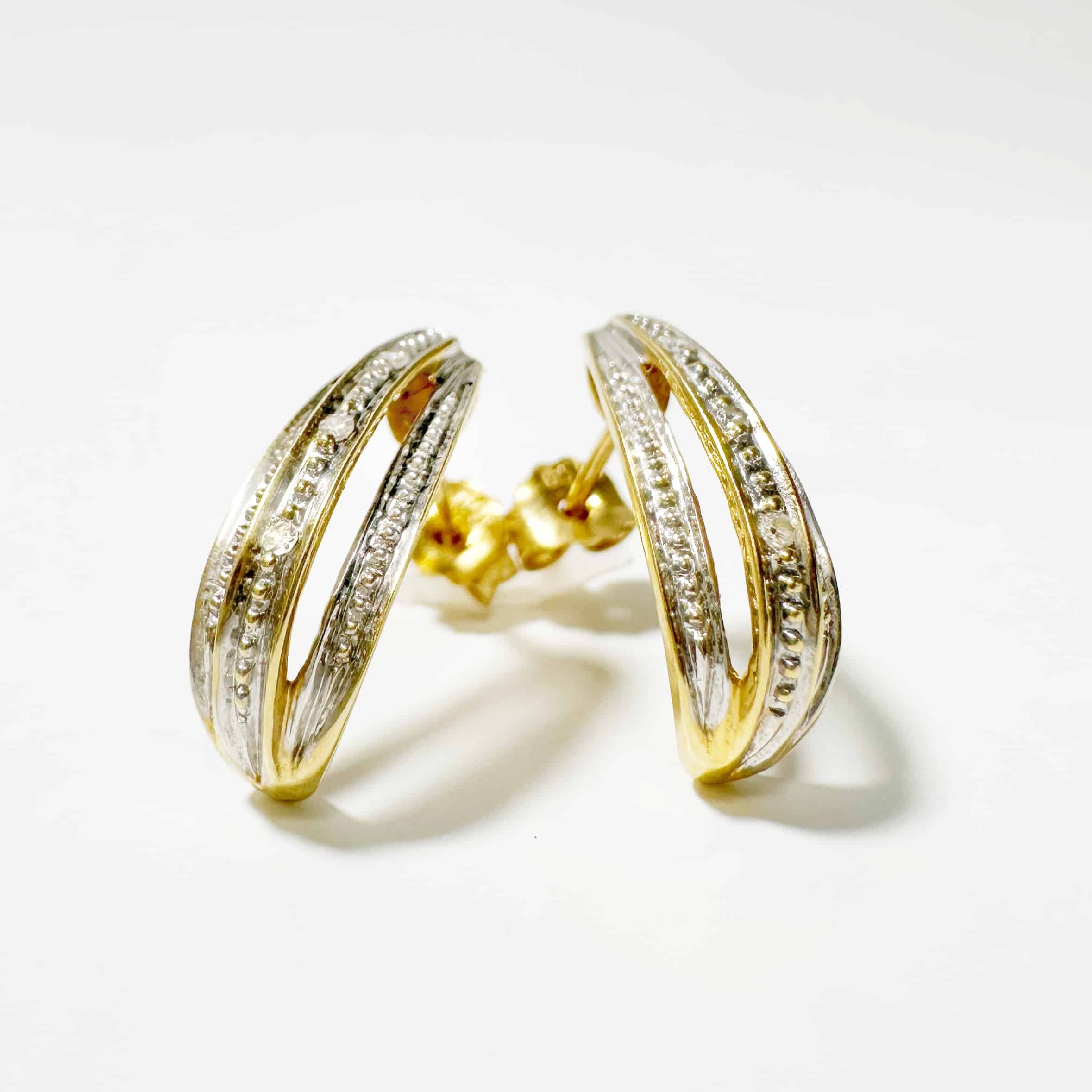 Vintage Gold And Diamond Earrings 8
