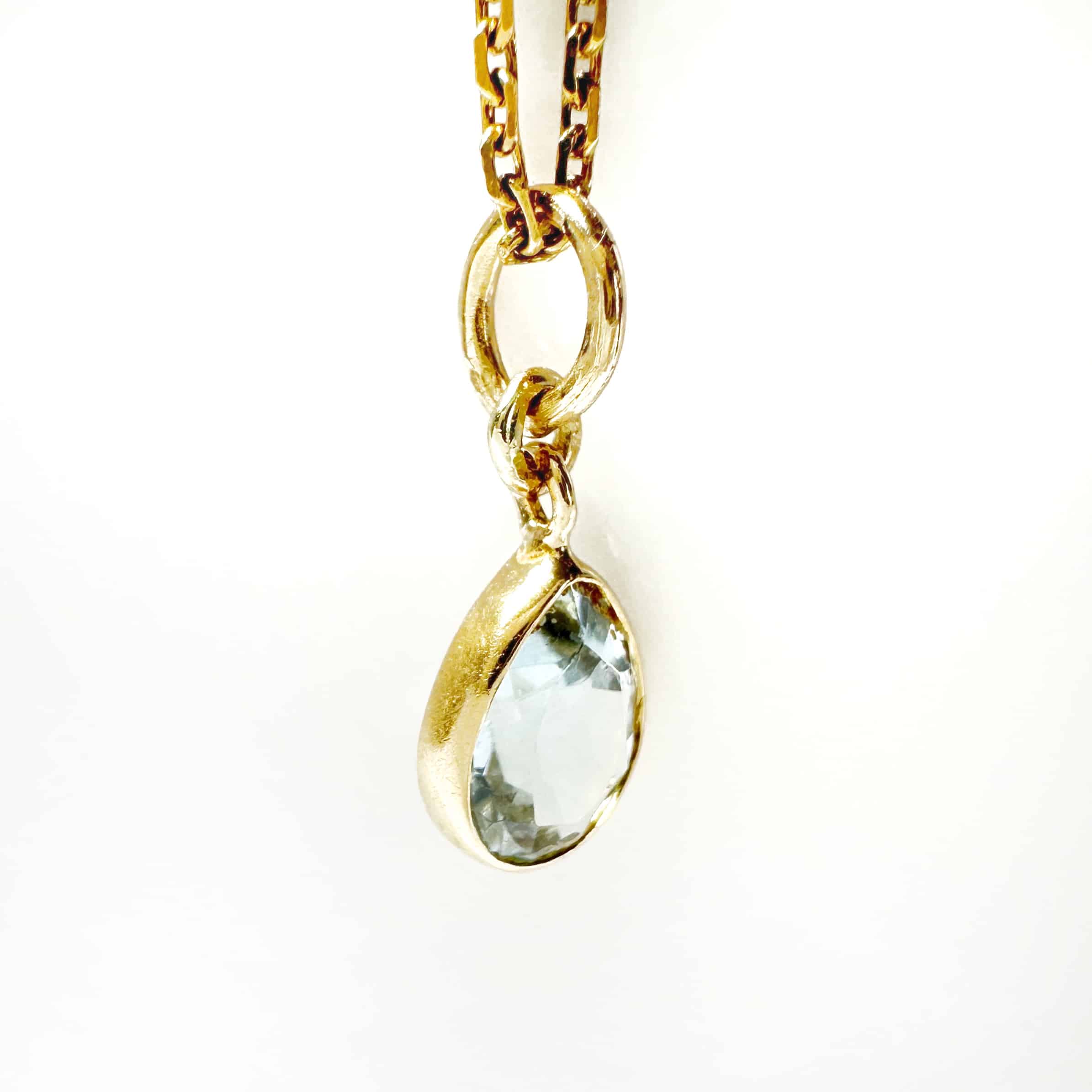 Vintage Gold Aquamarine Pendant 3