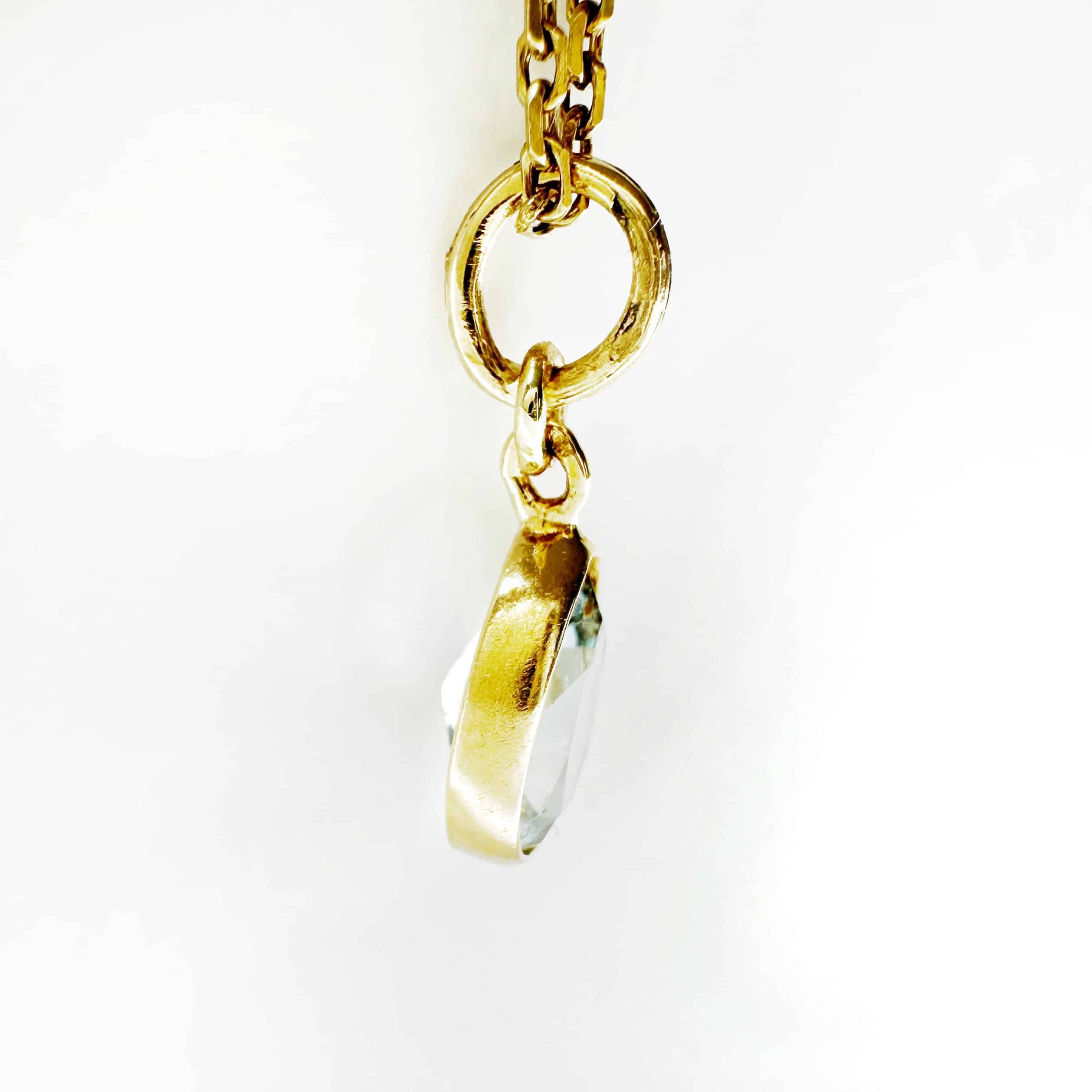 Vintage Gold Aquamarine Pendant 4