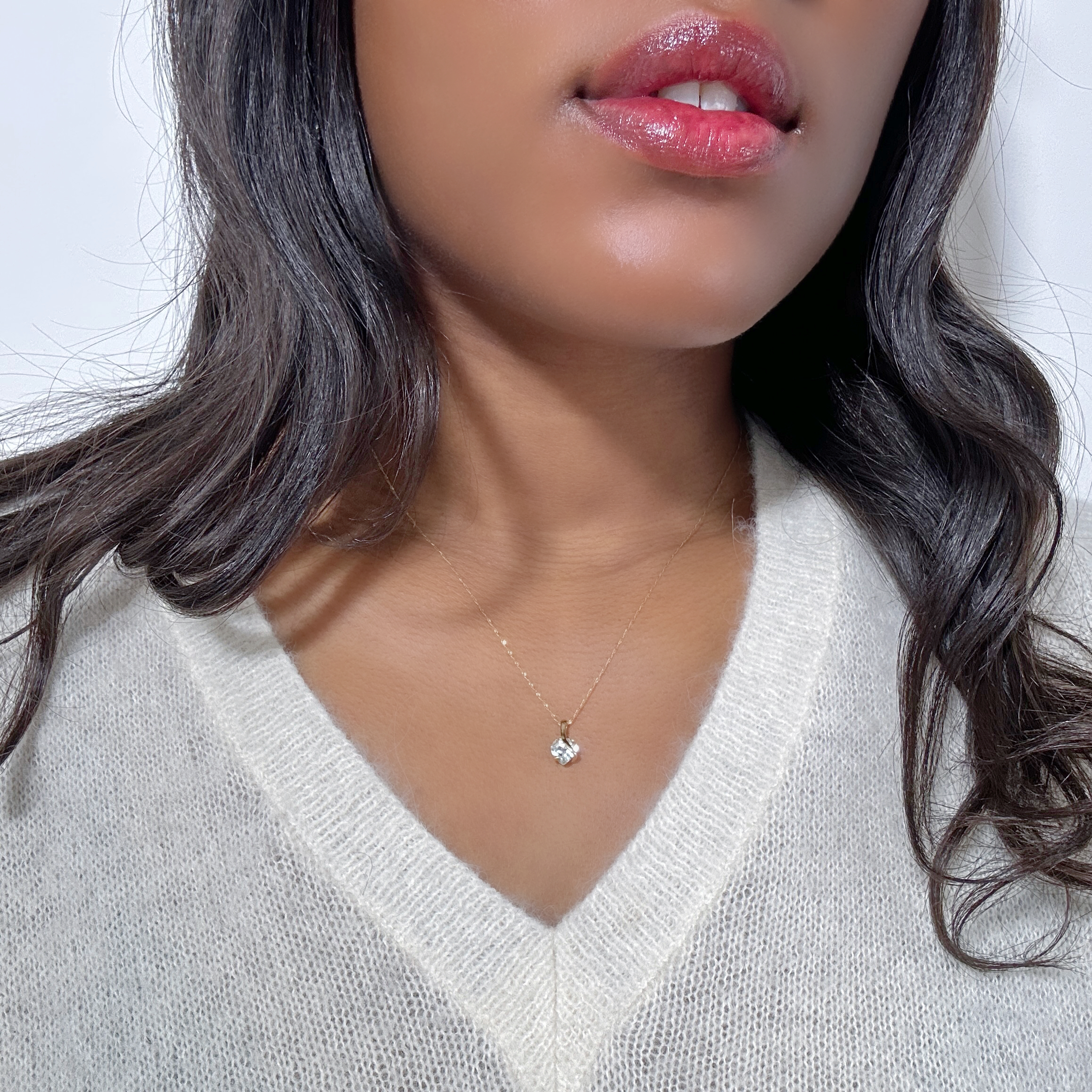 Gold Aquamarine Vintage Heart Pendant 1