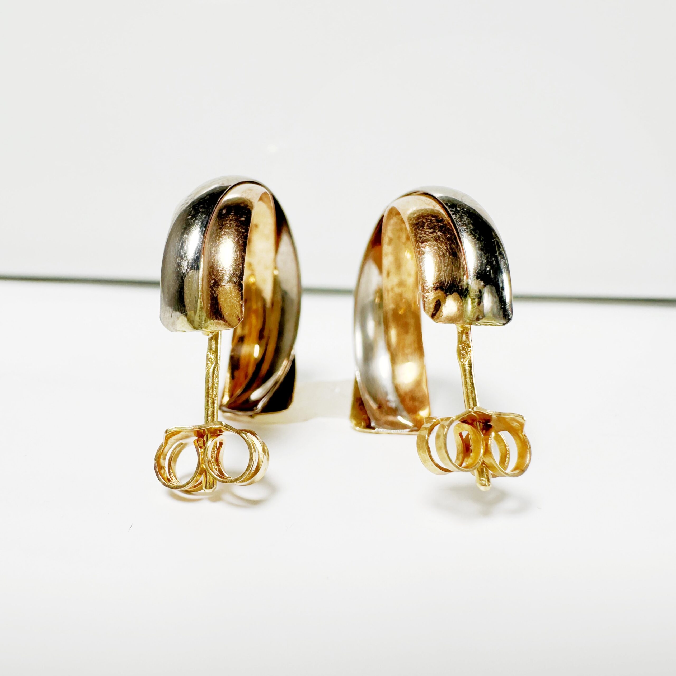 Vintage 3 Gold Trinity Earrings 3