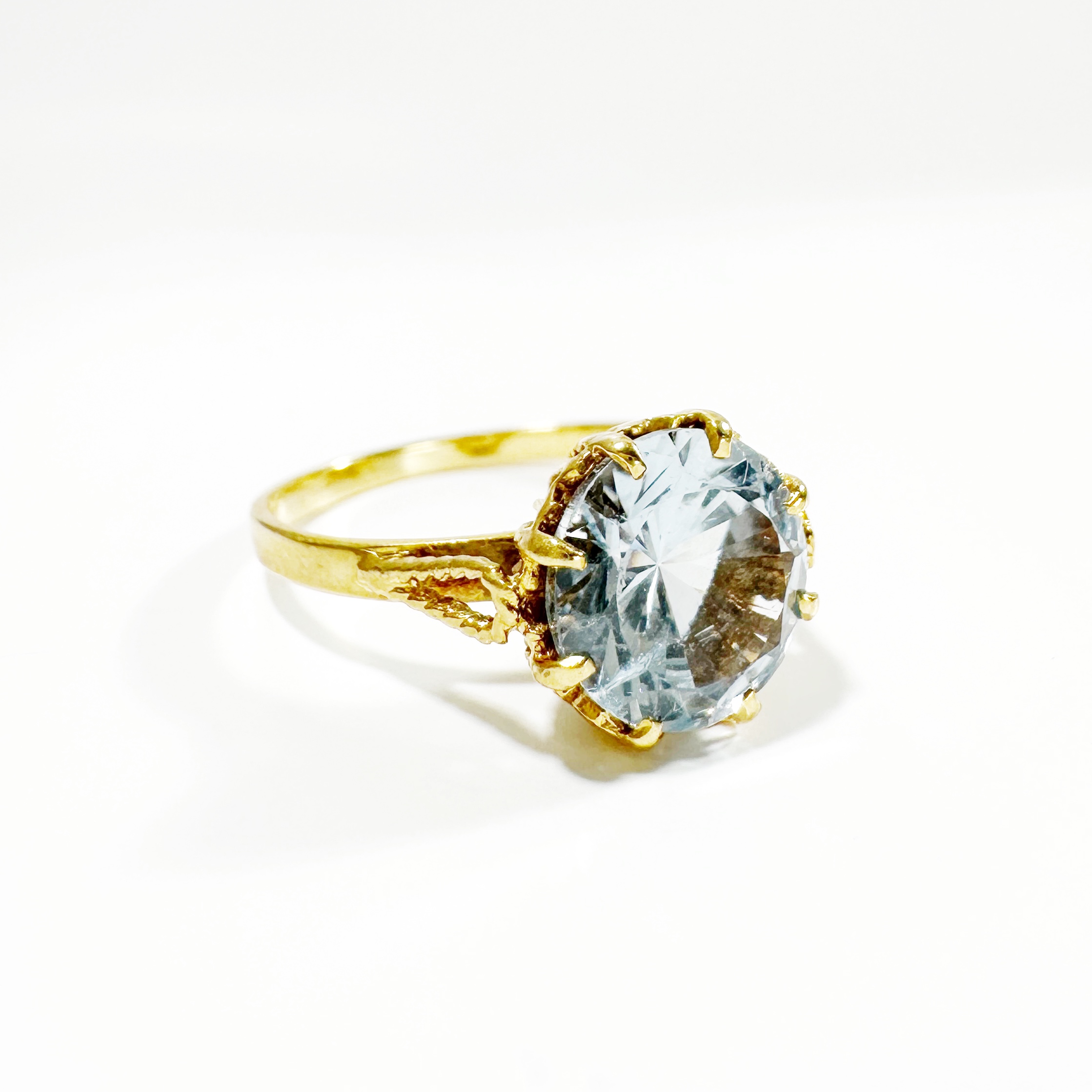 Vintage Aquamarine Solitaire Ring 5