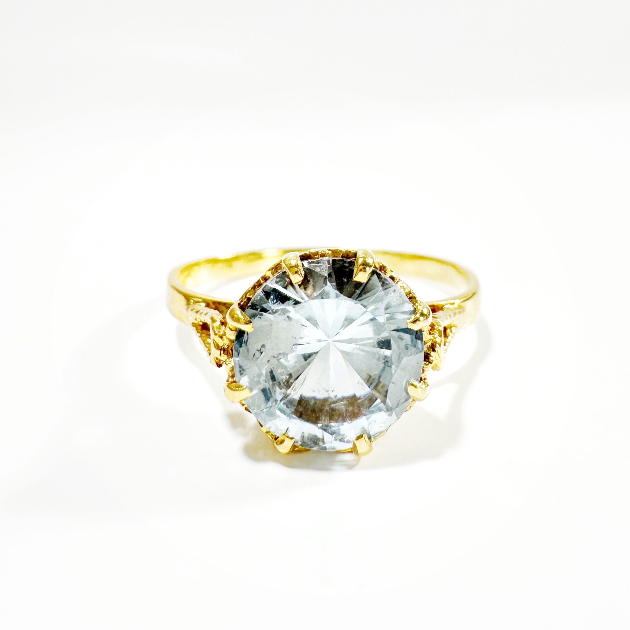 Vintage Aquamarine Solitaire Ring 6