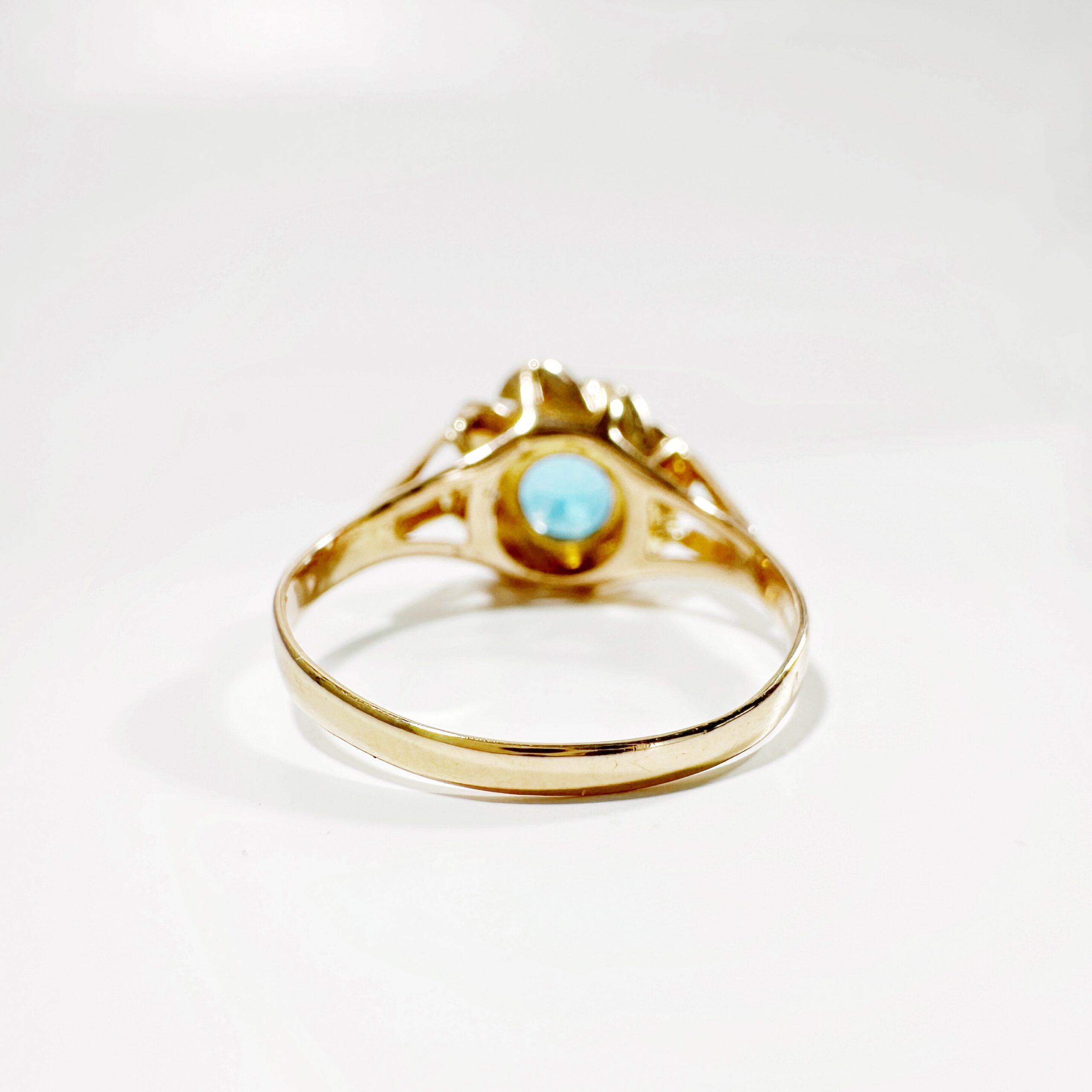 Vintage Blue Quartz Cocktail Ring 5