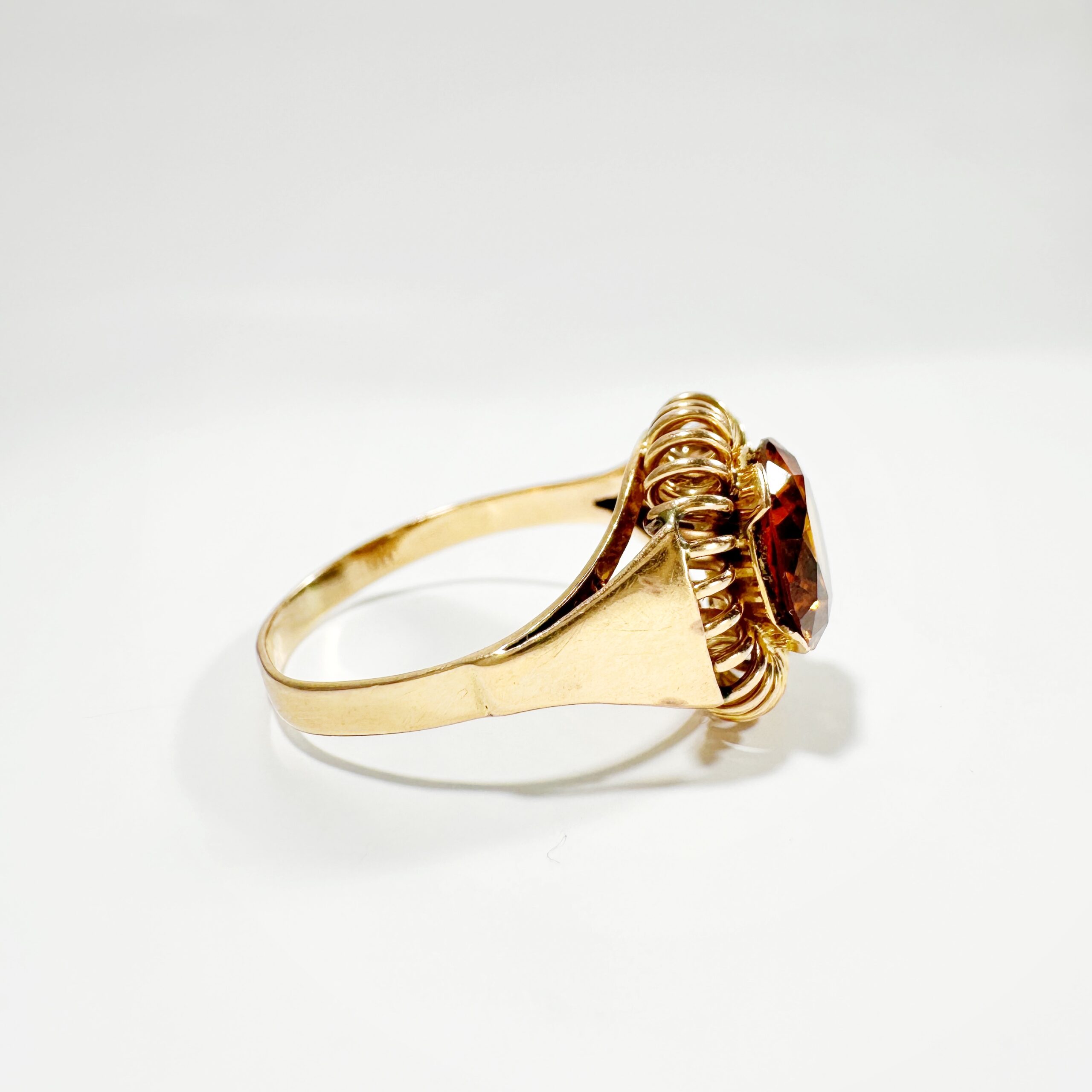 Vintage Citrine Cocktail Ring 3