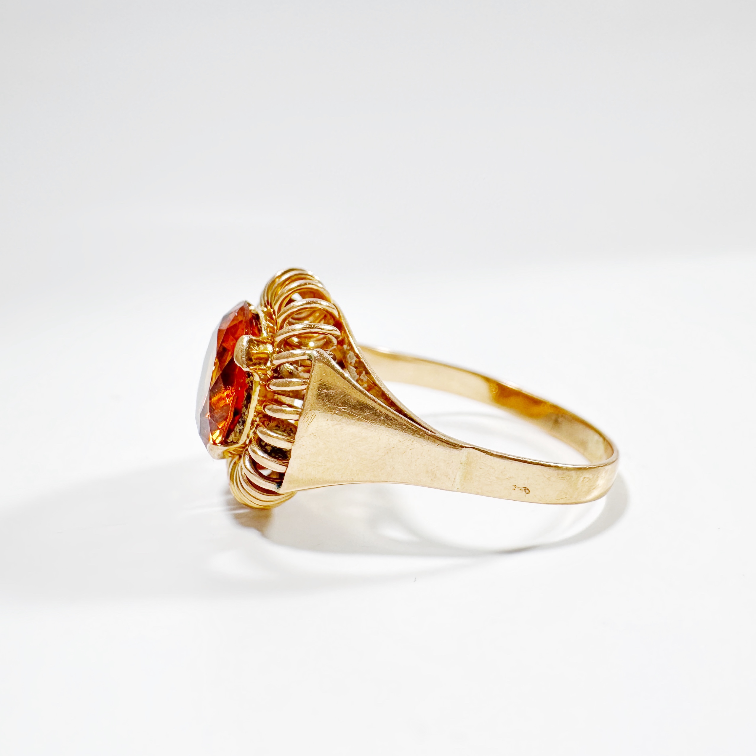 Vintage Citrine Cocktail Ring 4