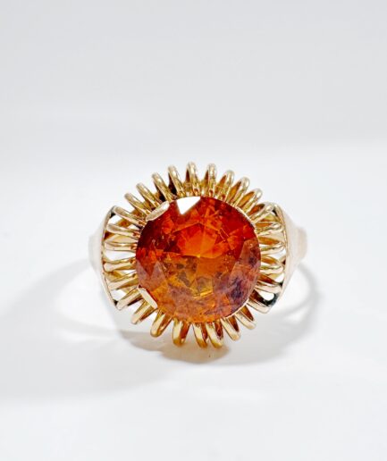 Gold and cognac citrine ring "Alara"