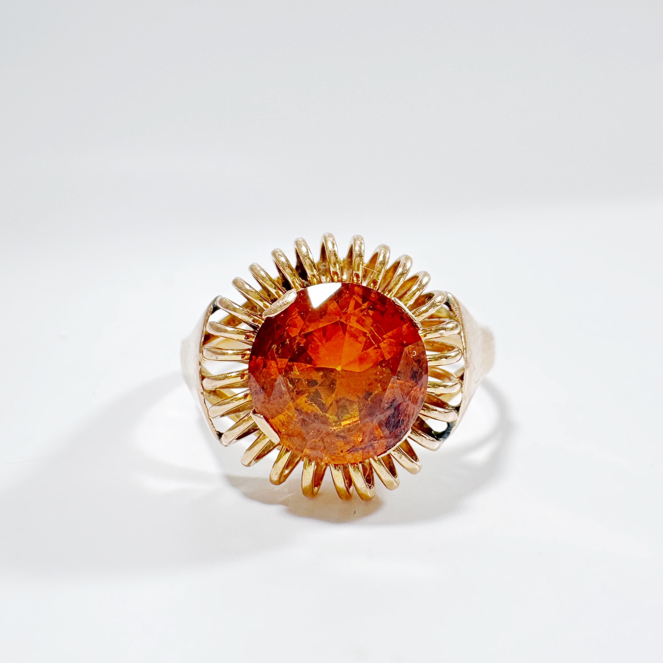 Vintage Citrine Cocktail Ring 6
