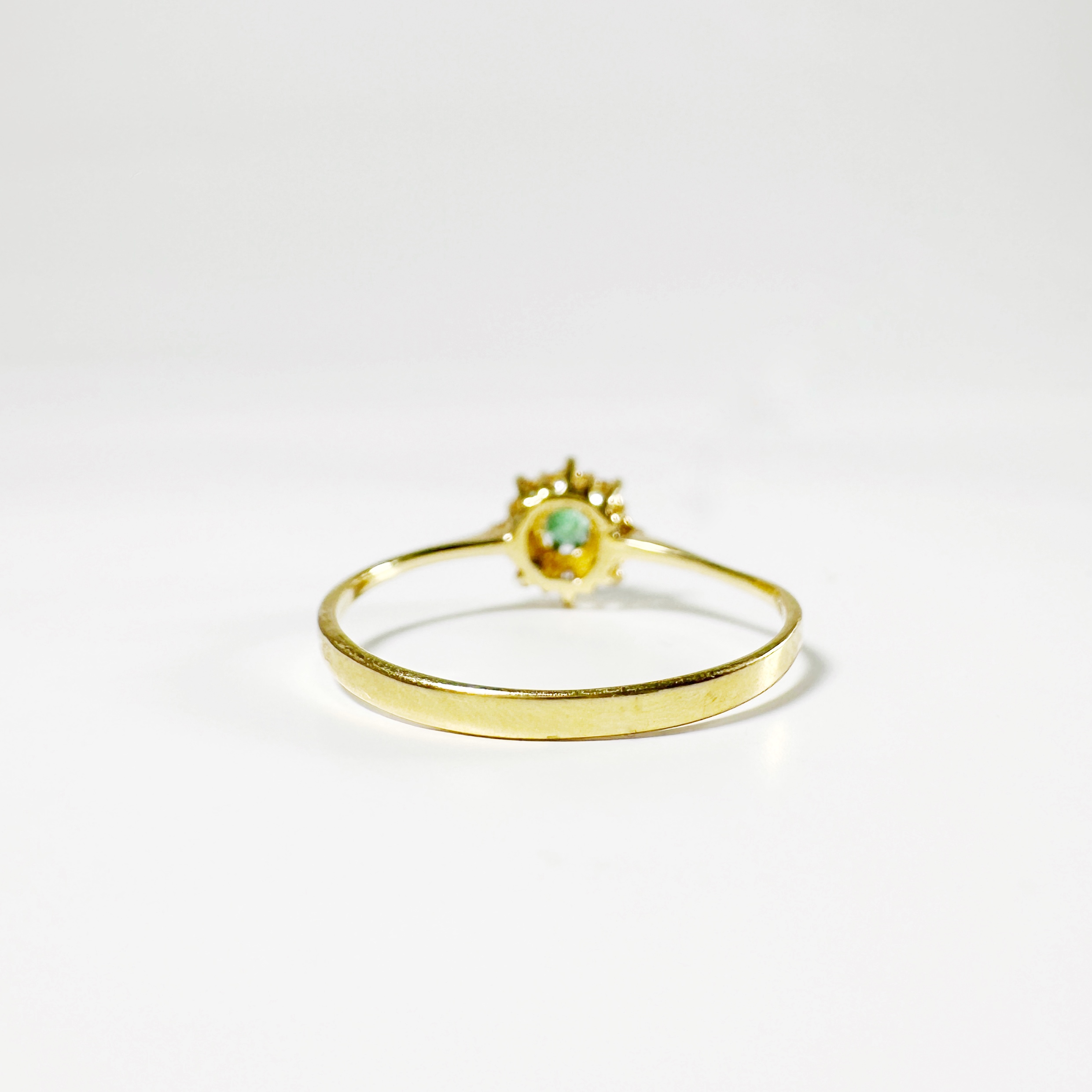 Vintage Emerald Cluster Ring 7