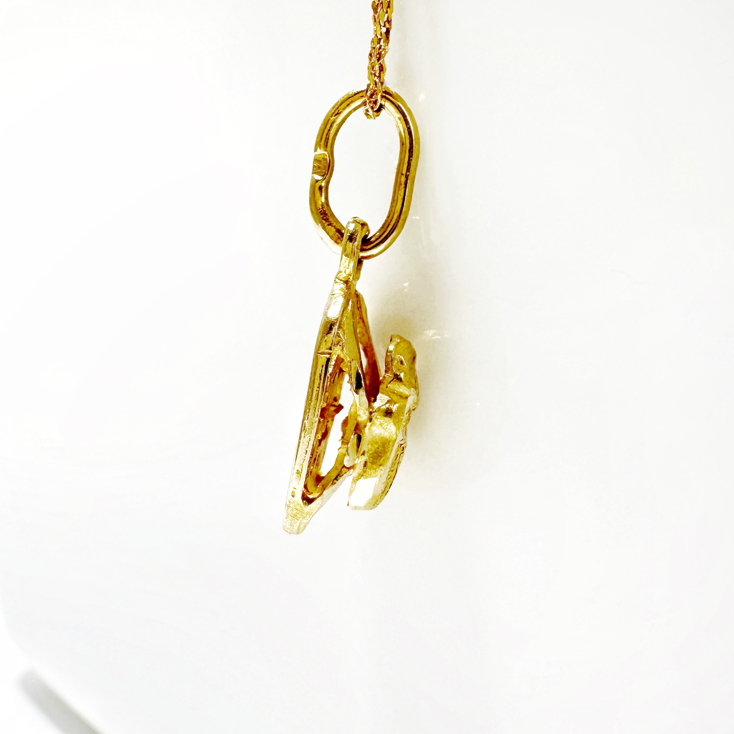 Vintage Gold Beetle Pendant 10