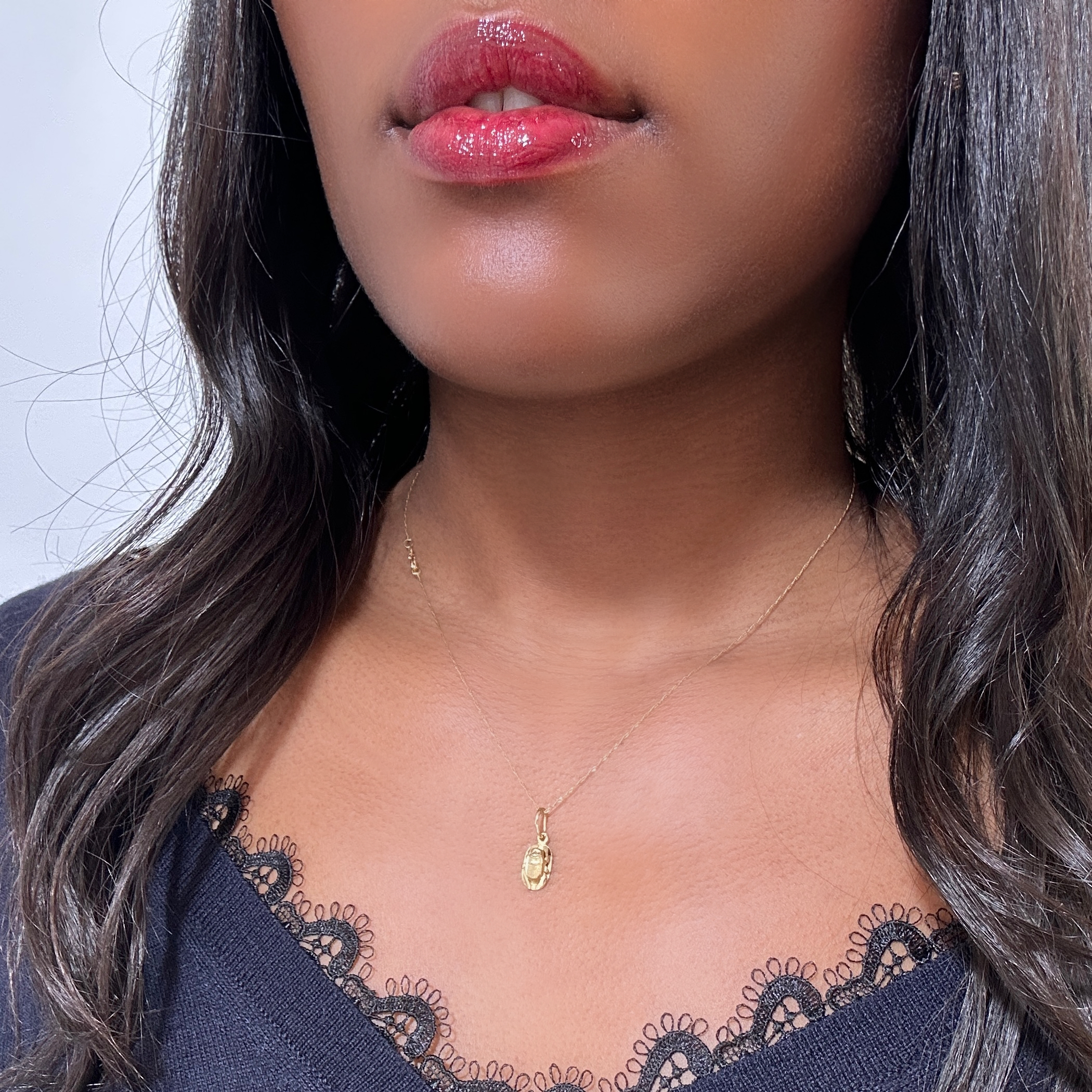 Vintage Gold Beetle Pendant 3