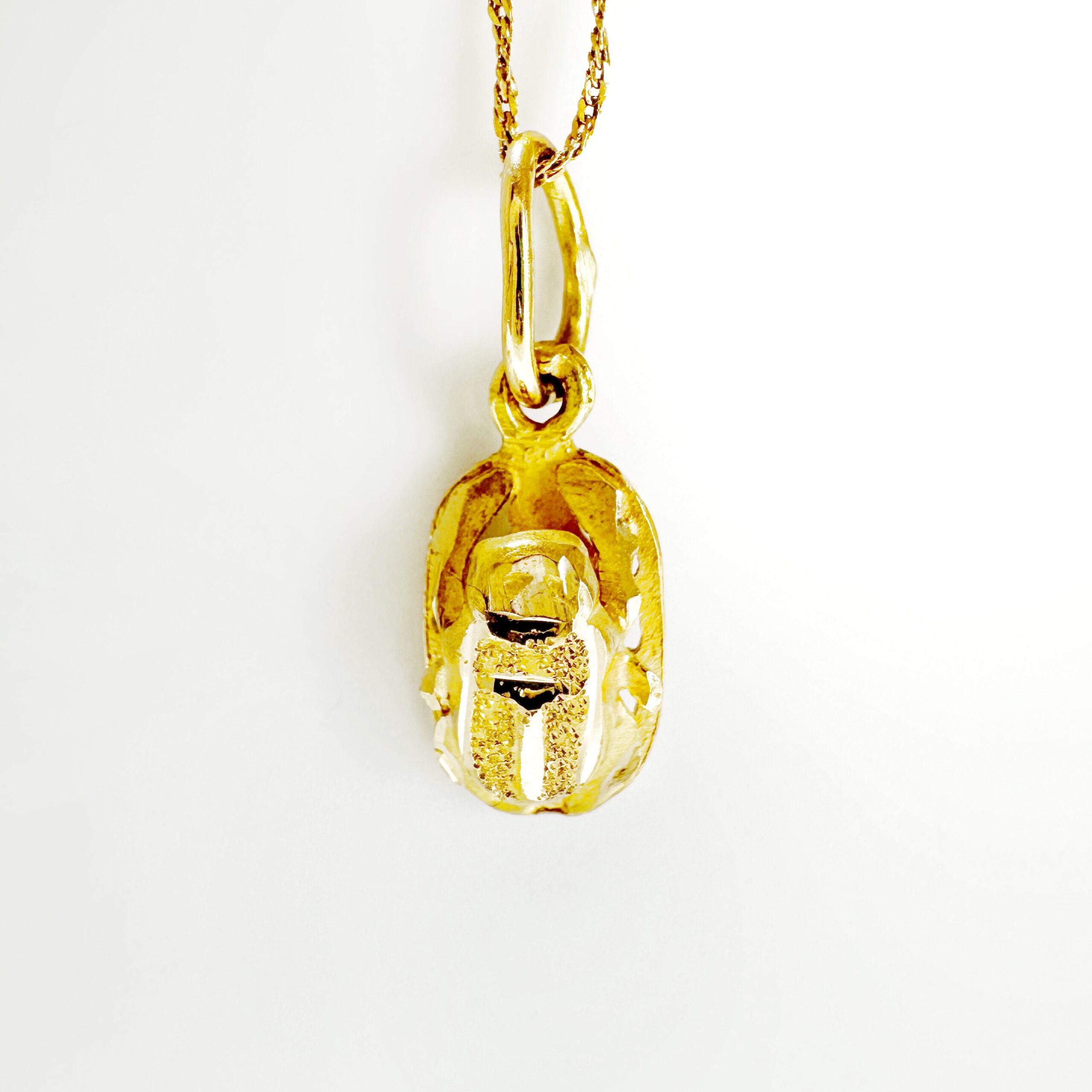 Vintage Gold Beetle Pendant 4
