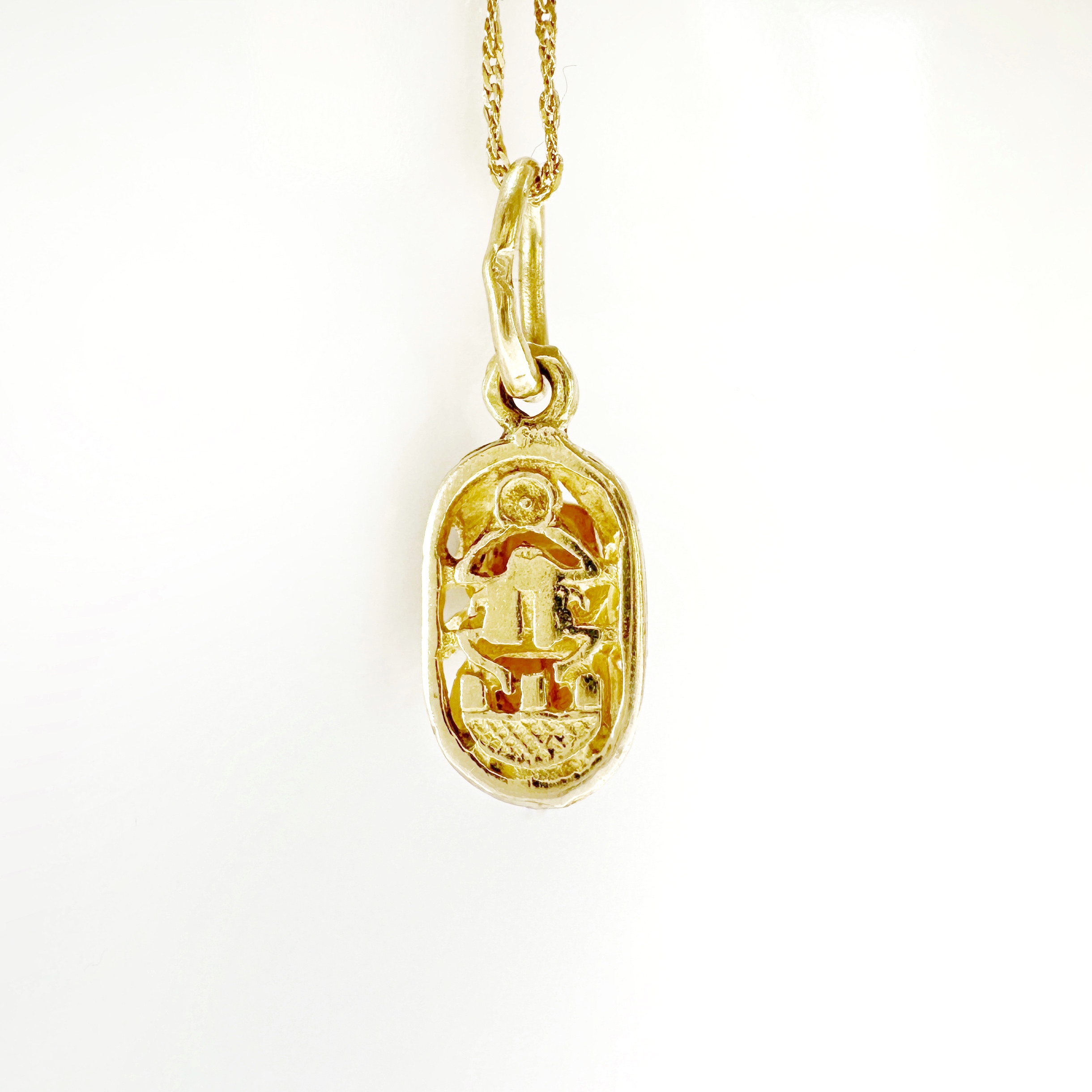 Vintage Gold Beetle Pendant 5
