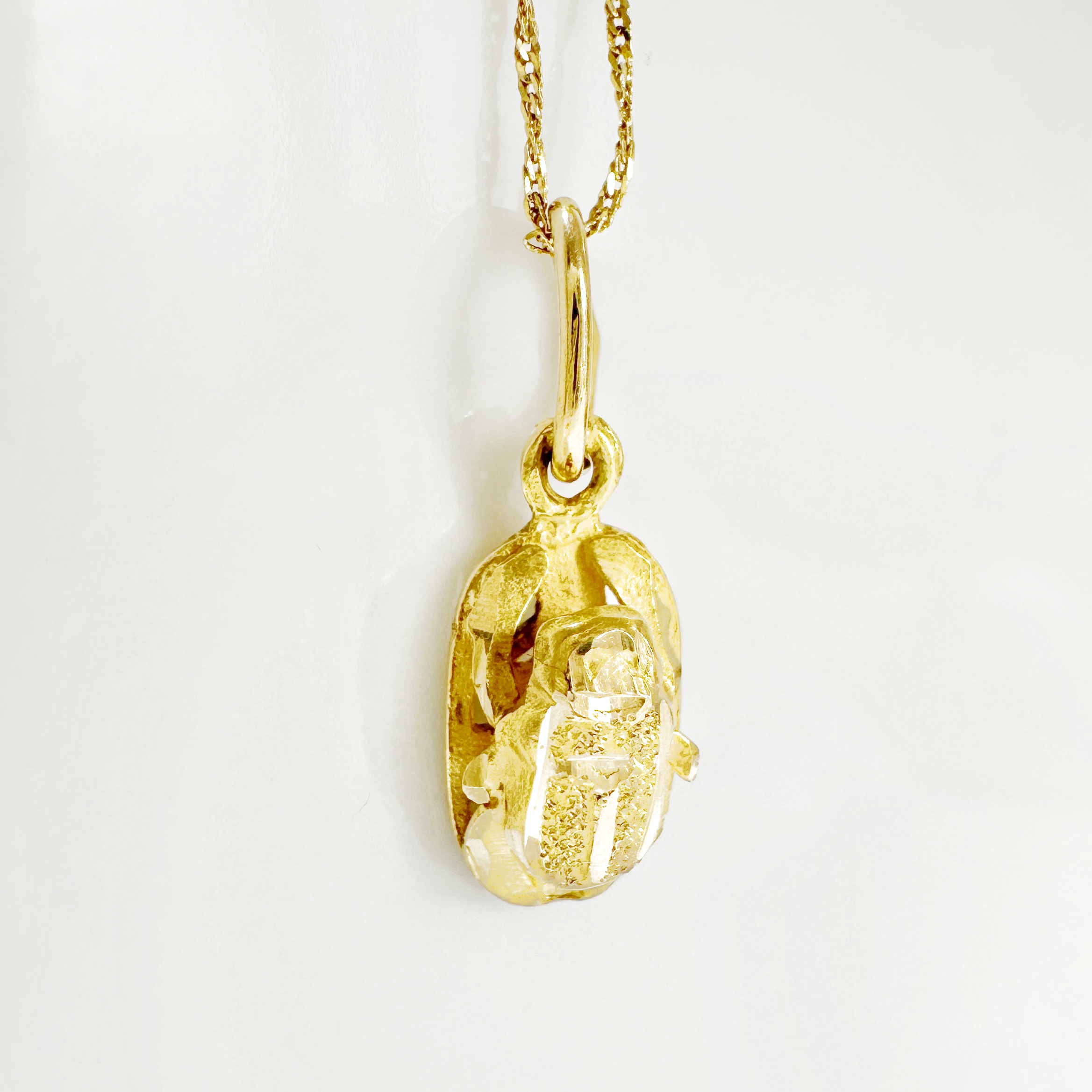Vintage Gold Beetle Pendant 8