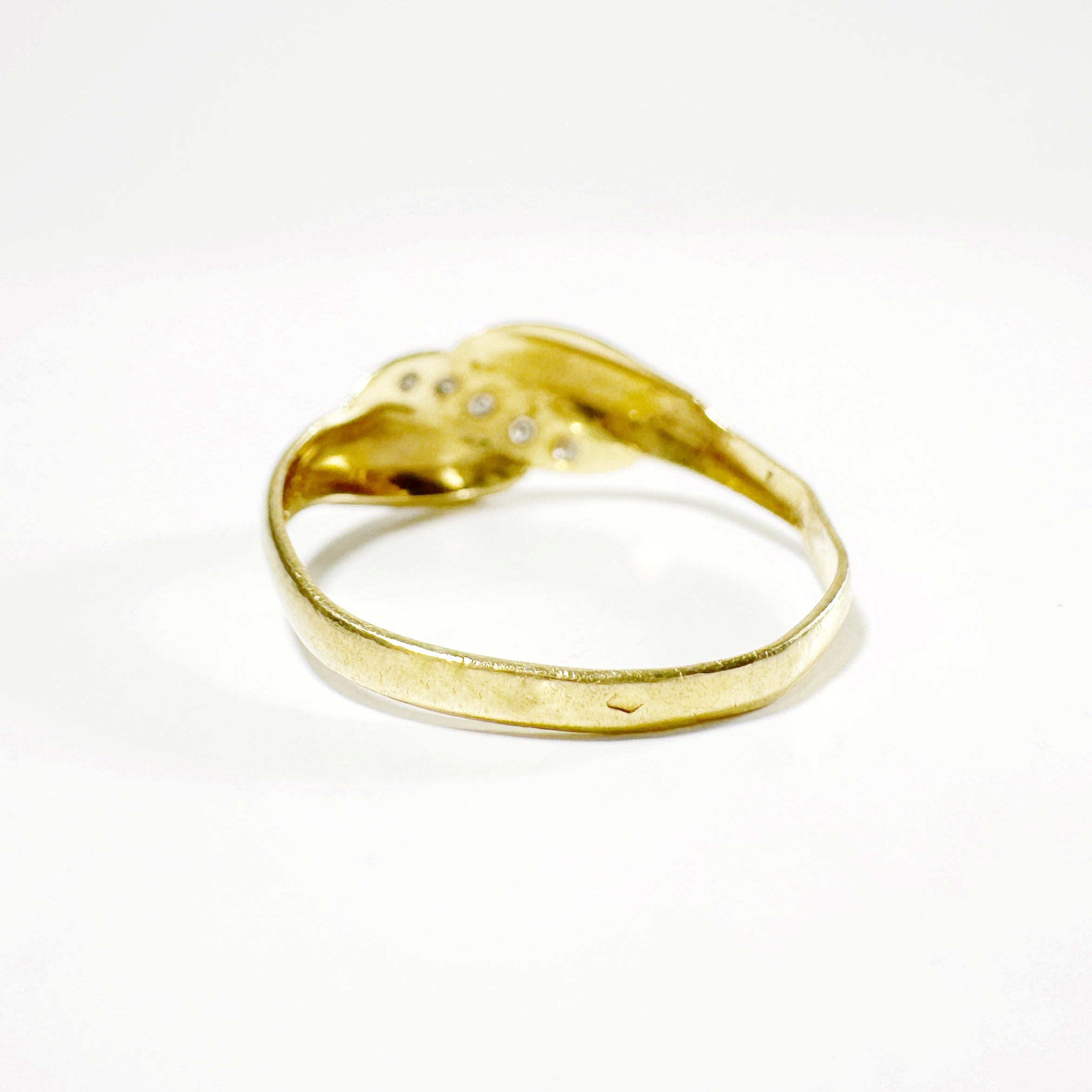 Vintage Gold Diamond Gadroon Ring 4