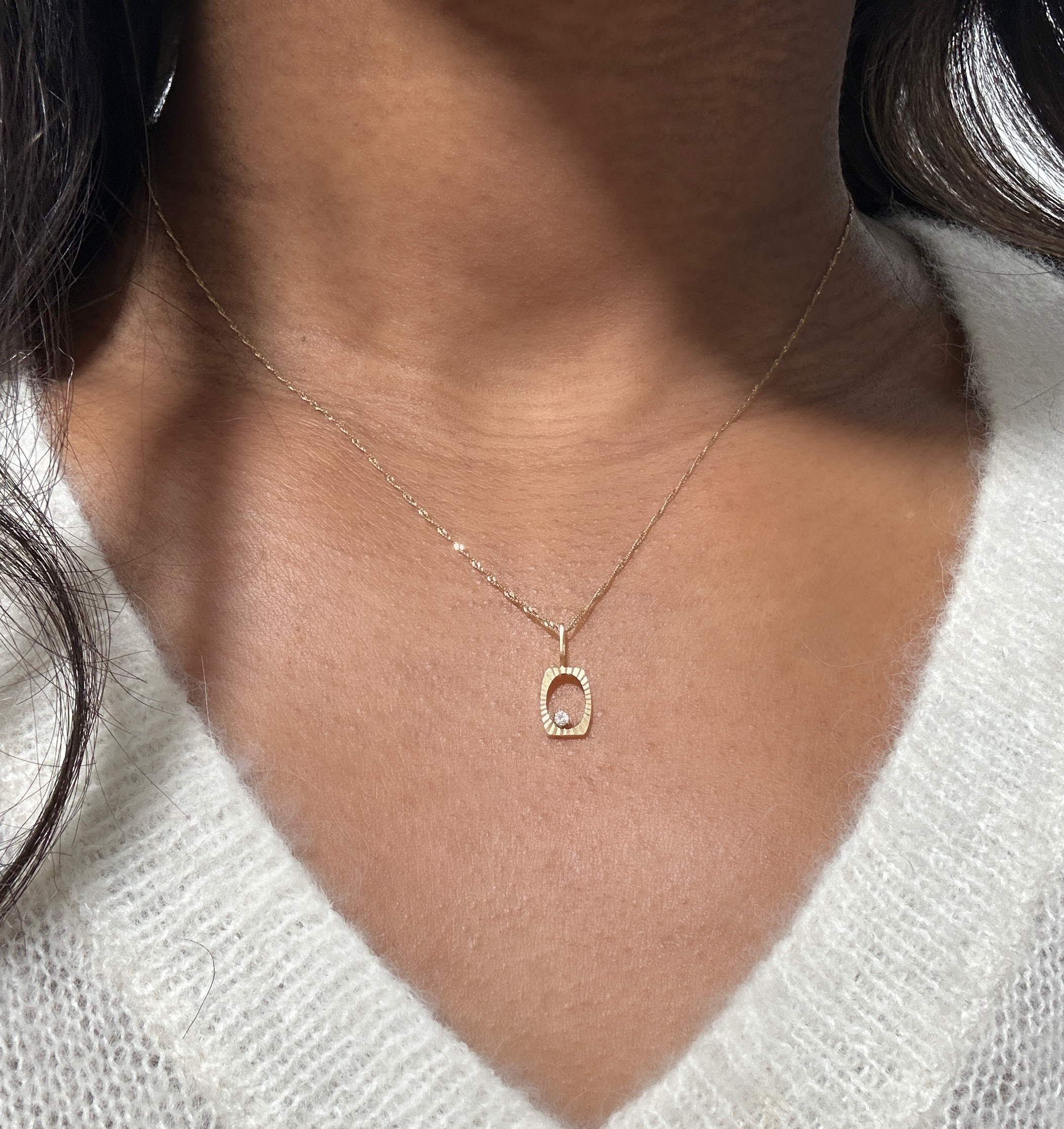 Vintage Gold Diamond Pendant 8