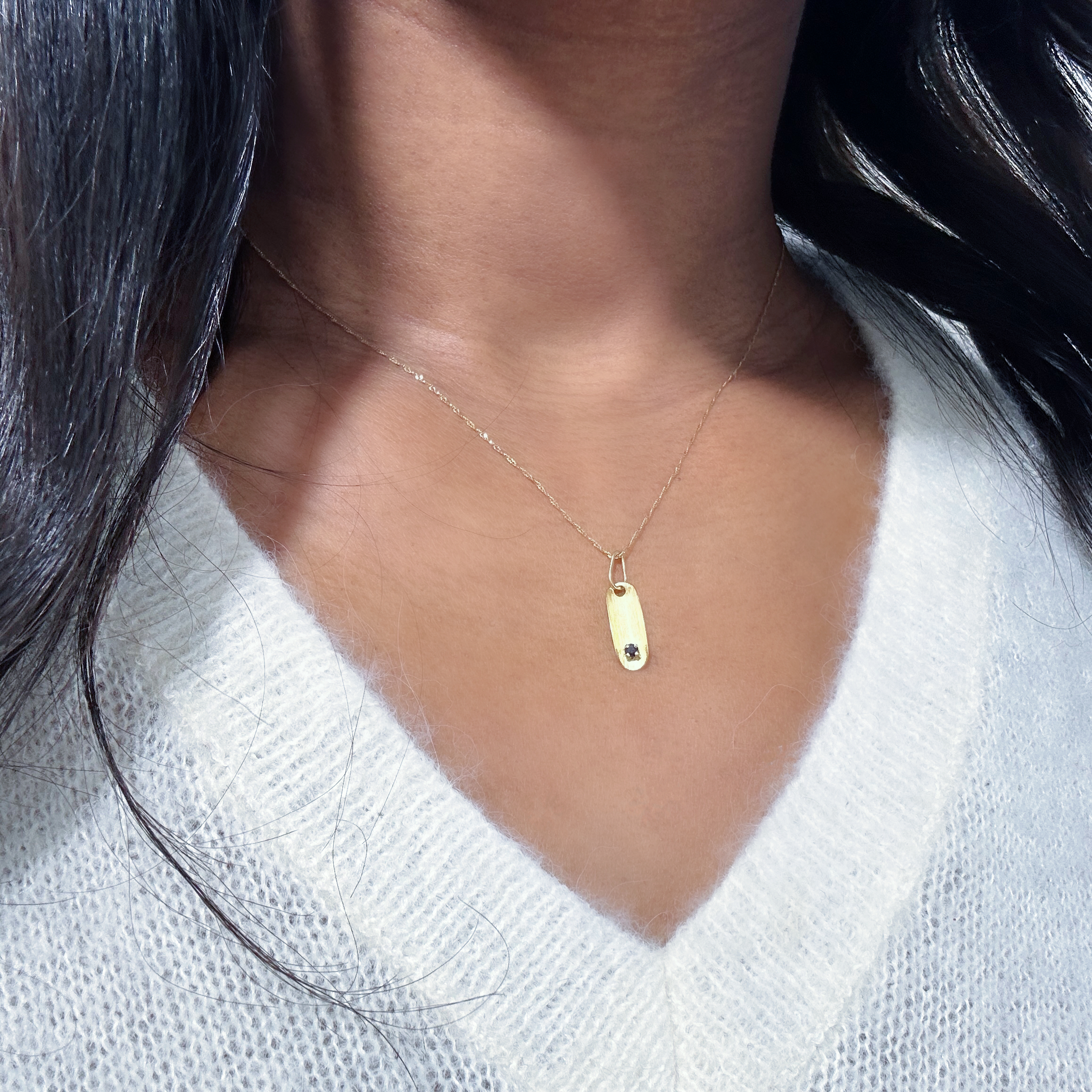 Vintage Gold Sapphire Pendant 1