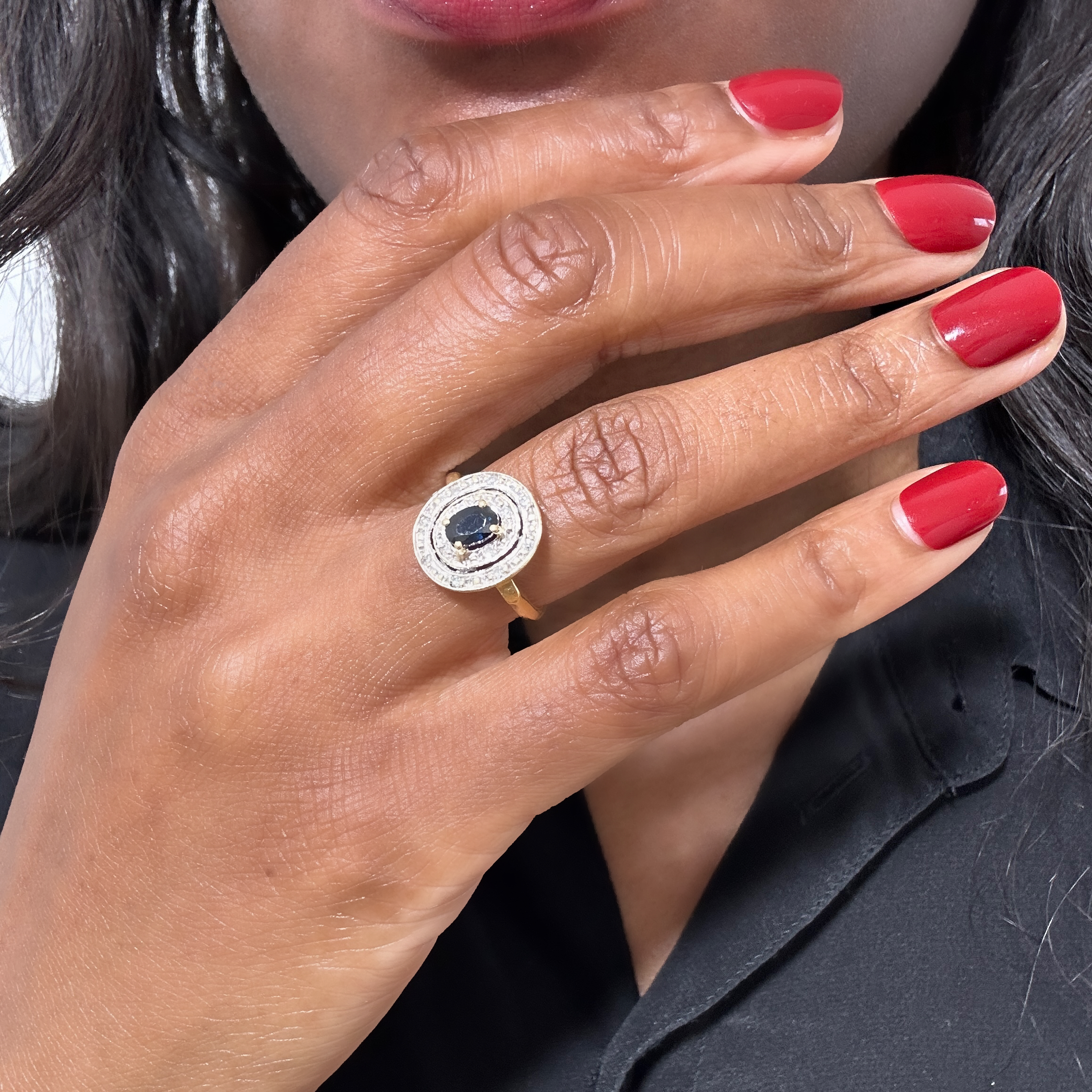 Vintage Gold Sapphire Ring 10