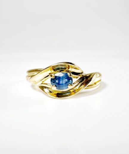 Bague porte bonheur or et saphir "Hera"