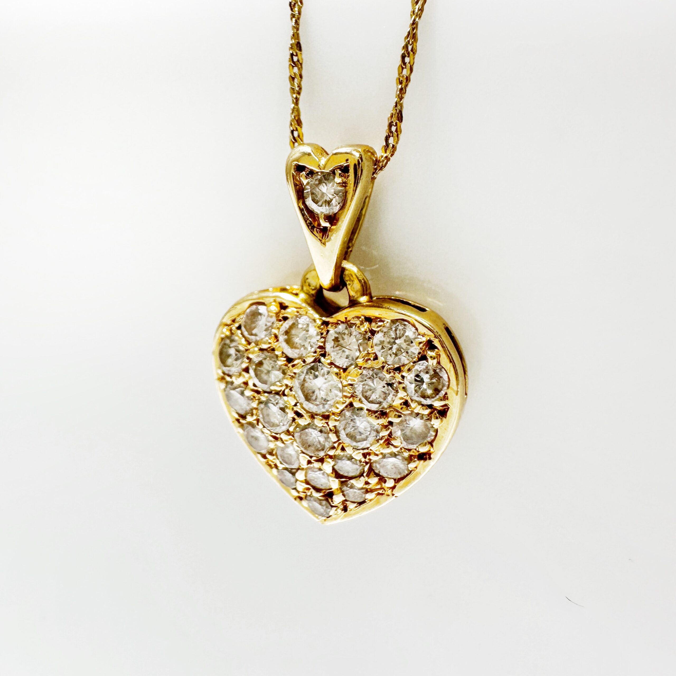 Vintage Diamond Pavé Heart Pendant 3