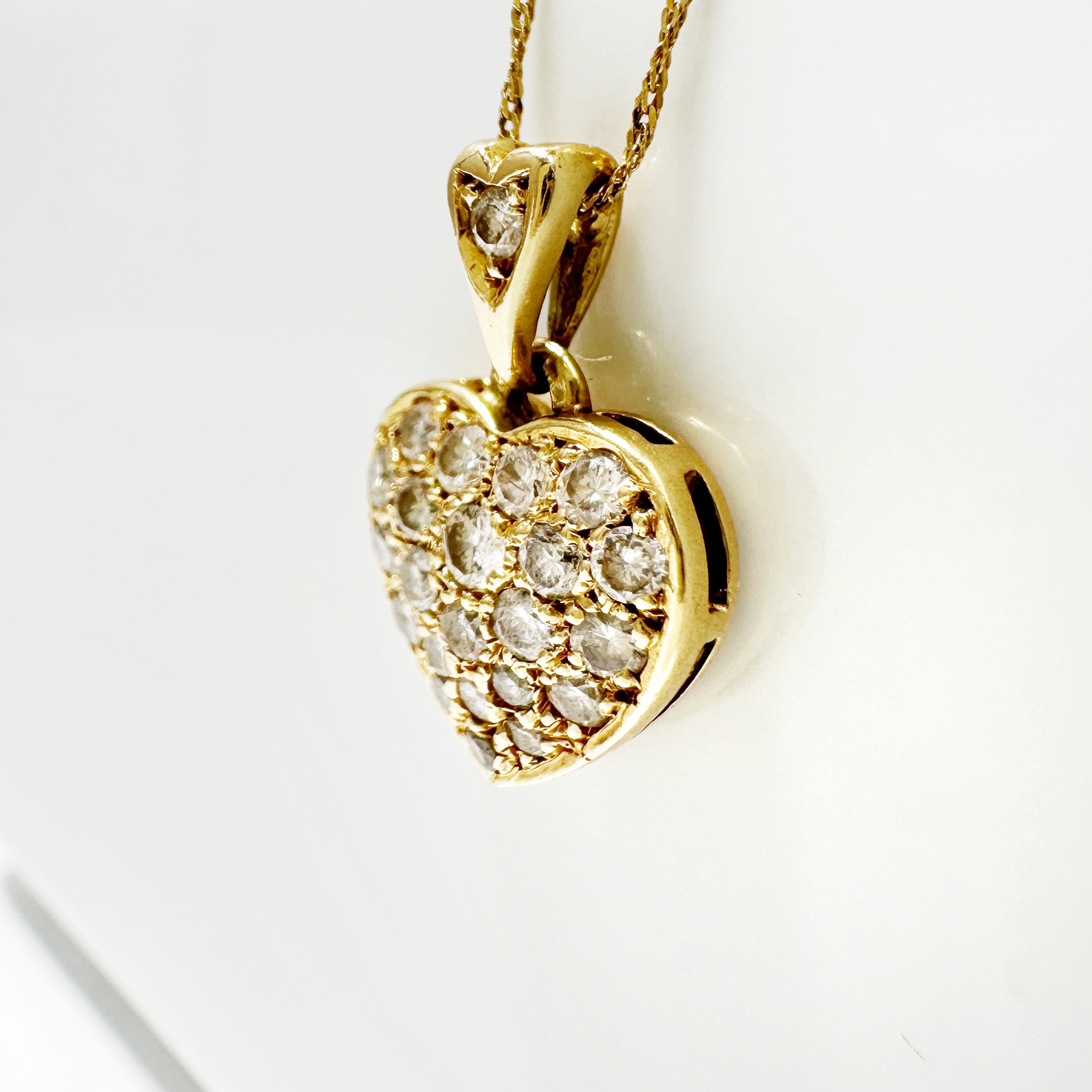 Vintage Diamond Pavé Heart Pendant 4