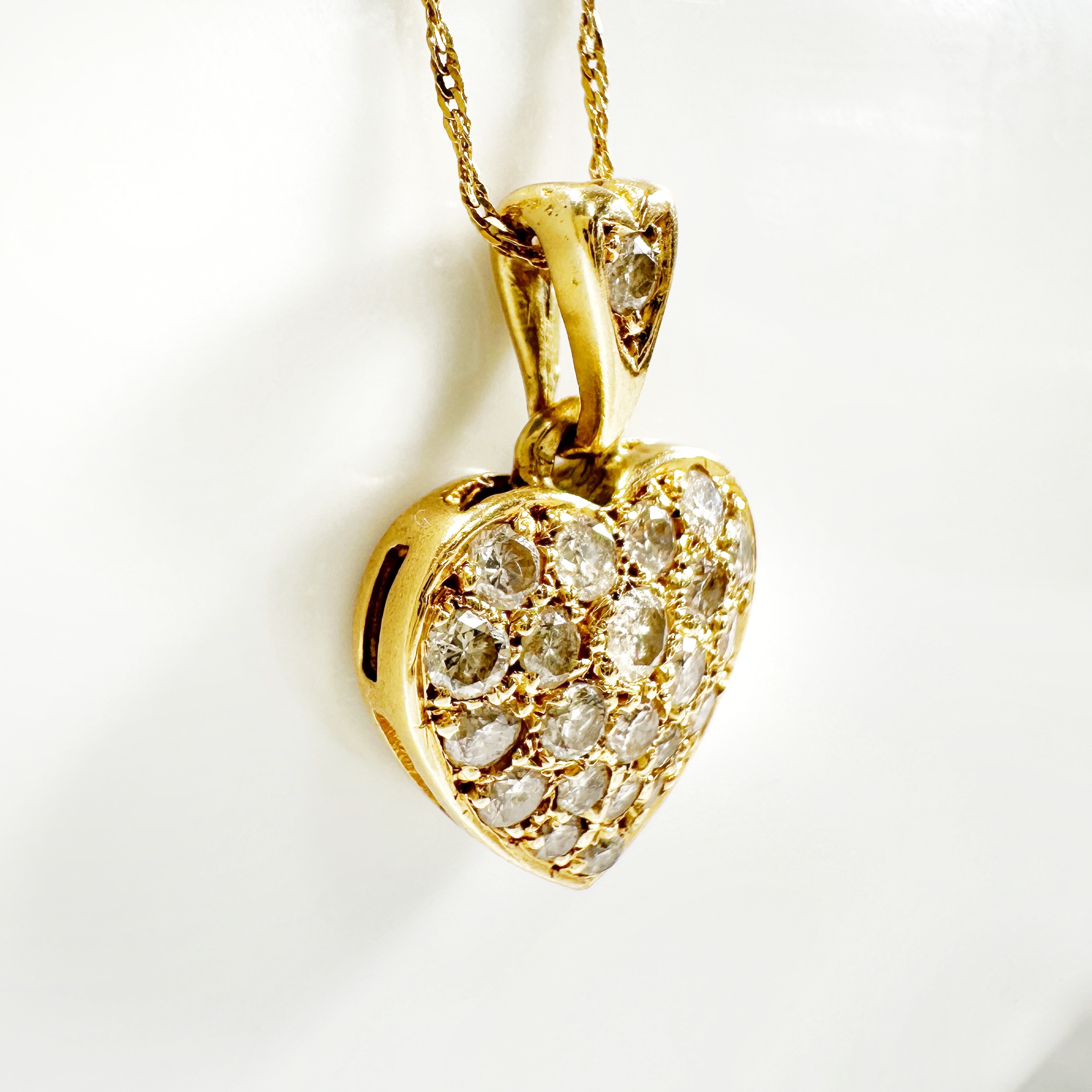 Vintage Diamond Pavé Heart Pendant 5